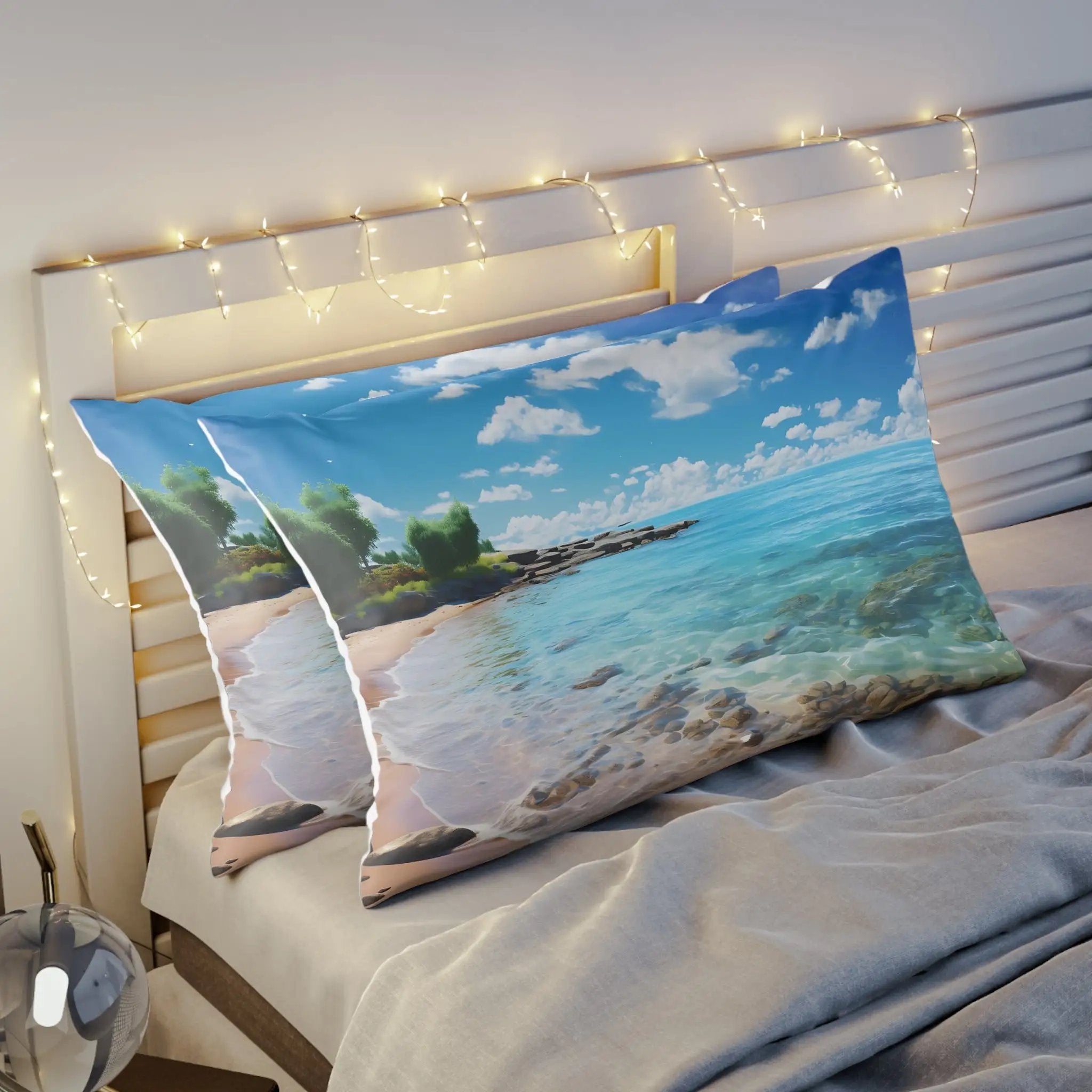 Pillow Sham | Sea Beach Landscape | Avatar Style | Cushion Cover | Pillowcase | Pillow Slip | Pillow Cover