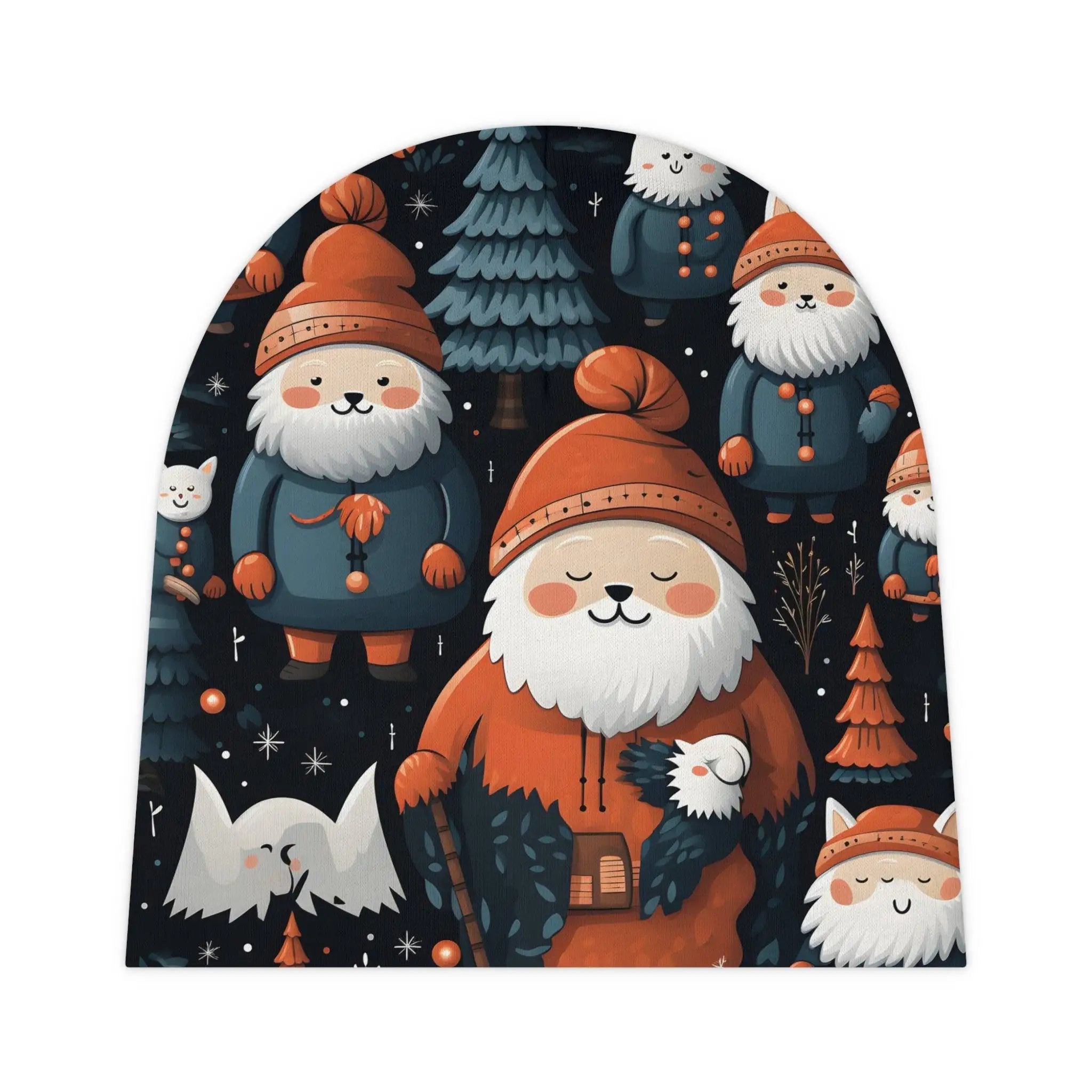 Baby Beanie | a picture of a santa claus and other christmas decorations