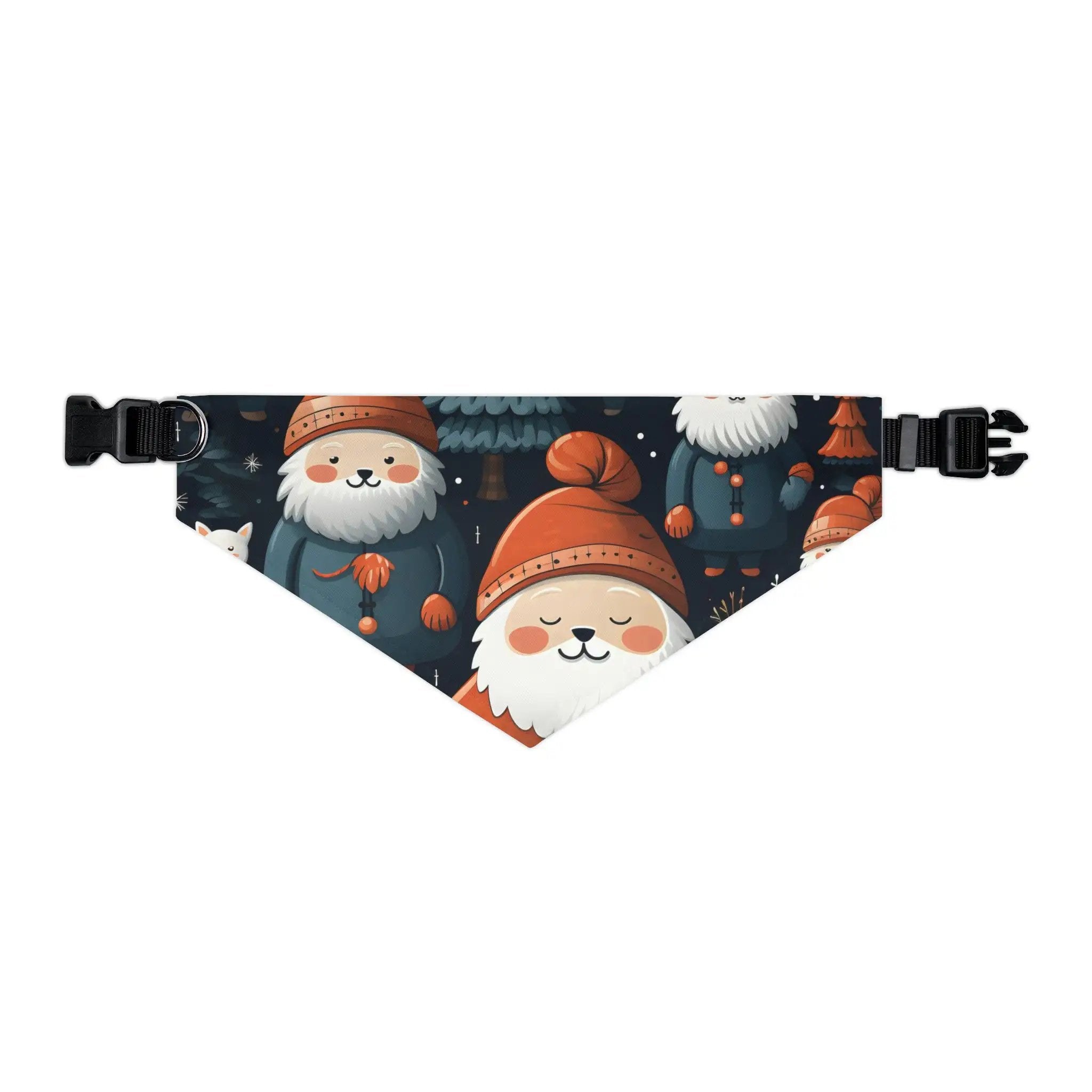 Pet Bandana | a dog bandana with two gnomes on it