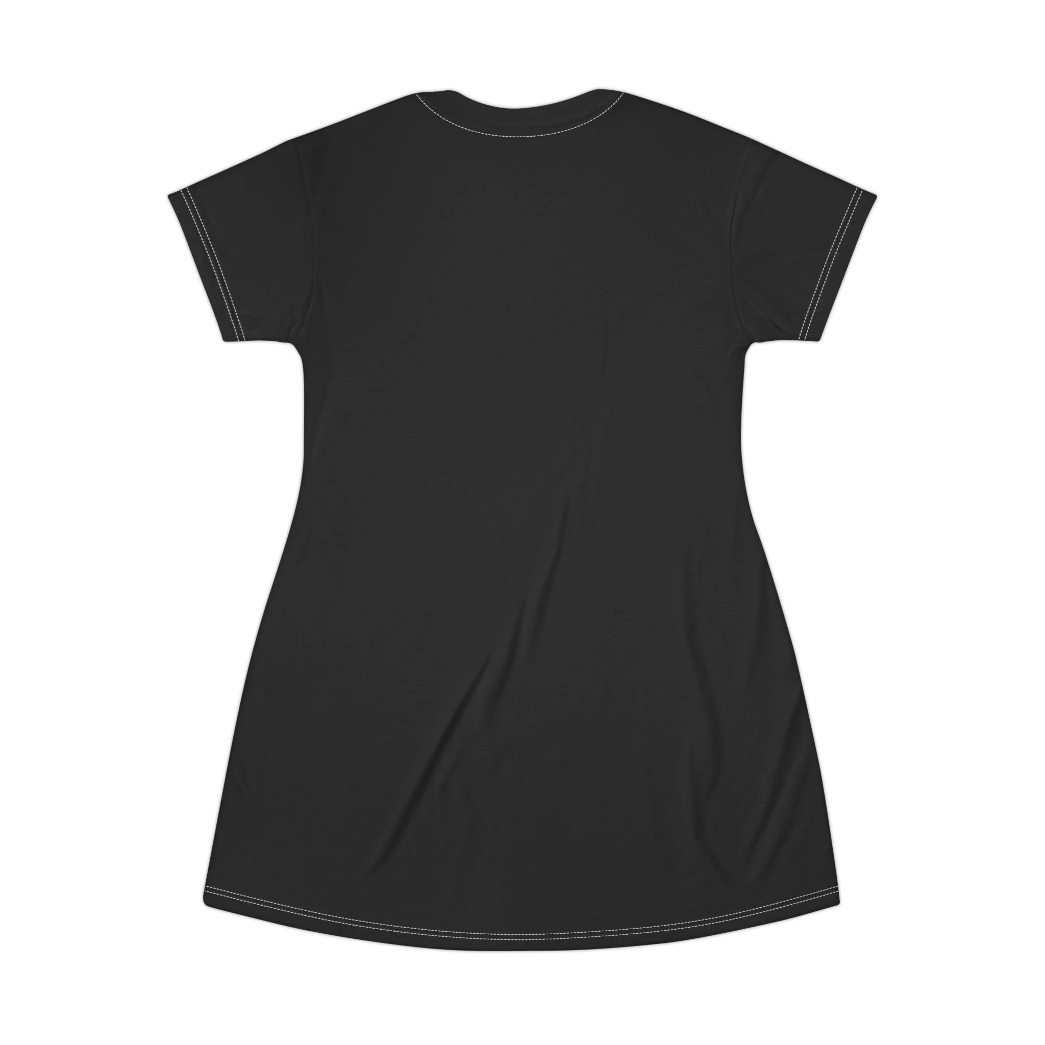 woman shirt dress | a women's black t - shirt on a white background