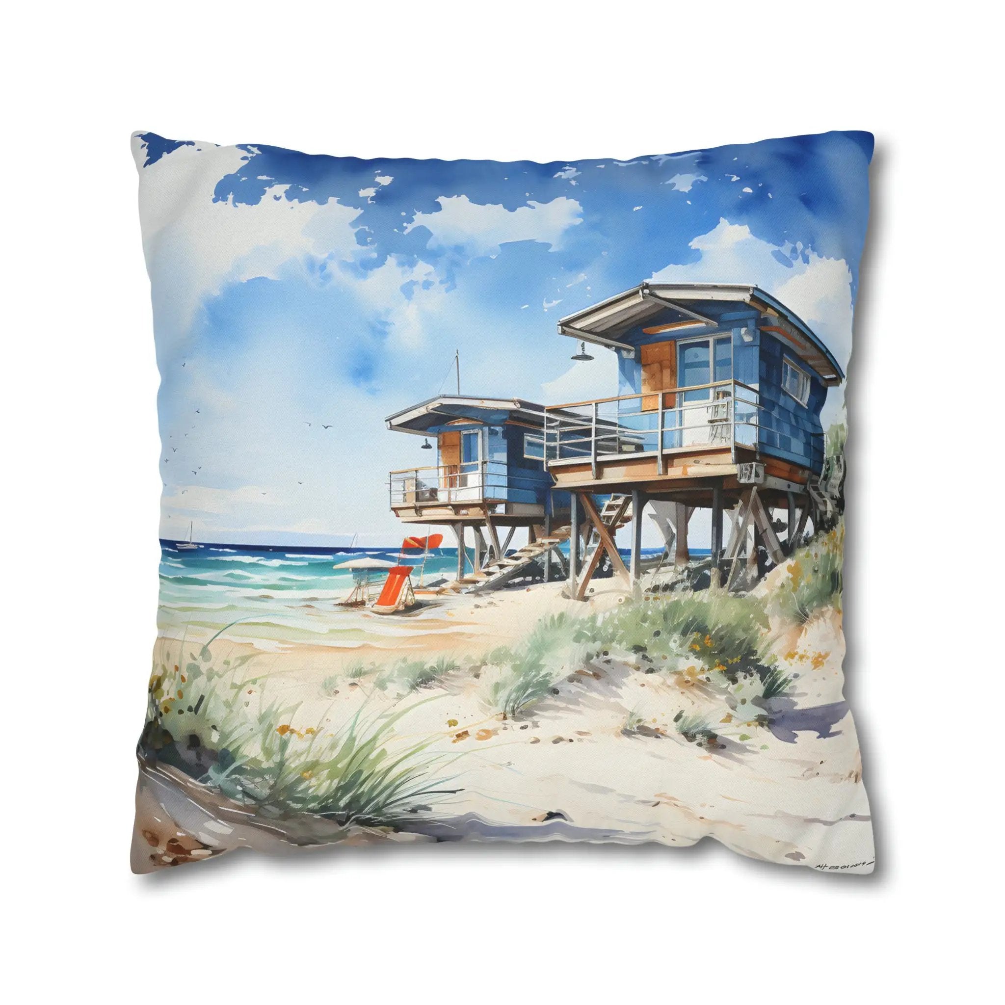 Pillow Sham | Seashell Dreams | Beach Cabin Inspired