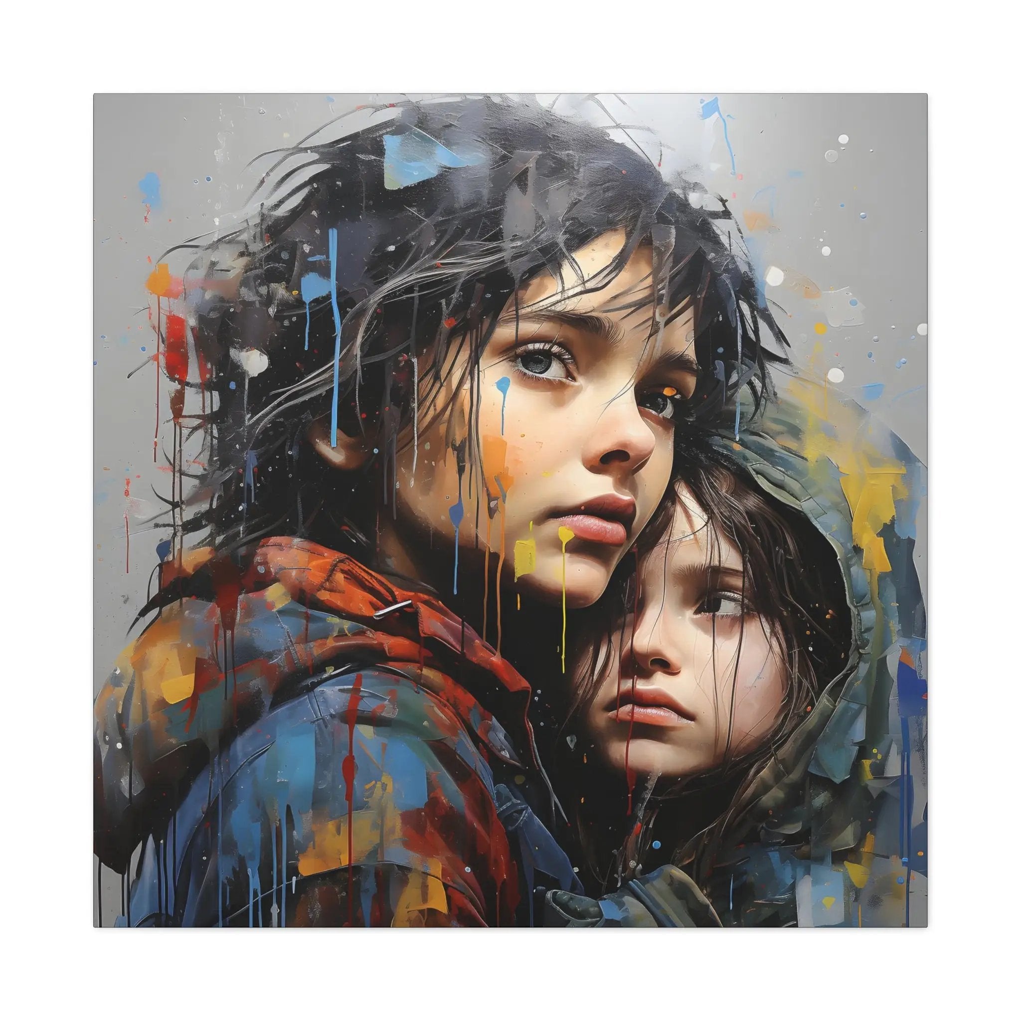 Street Art Like | a painting of two people on a wall