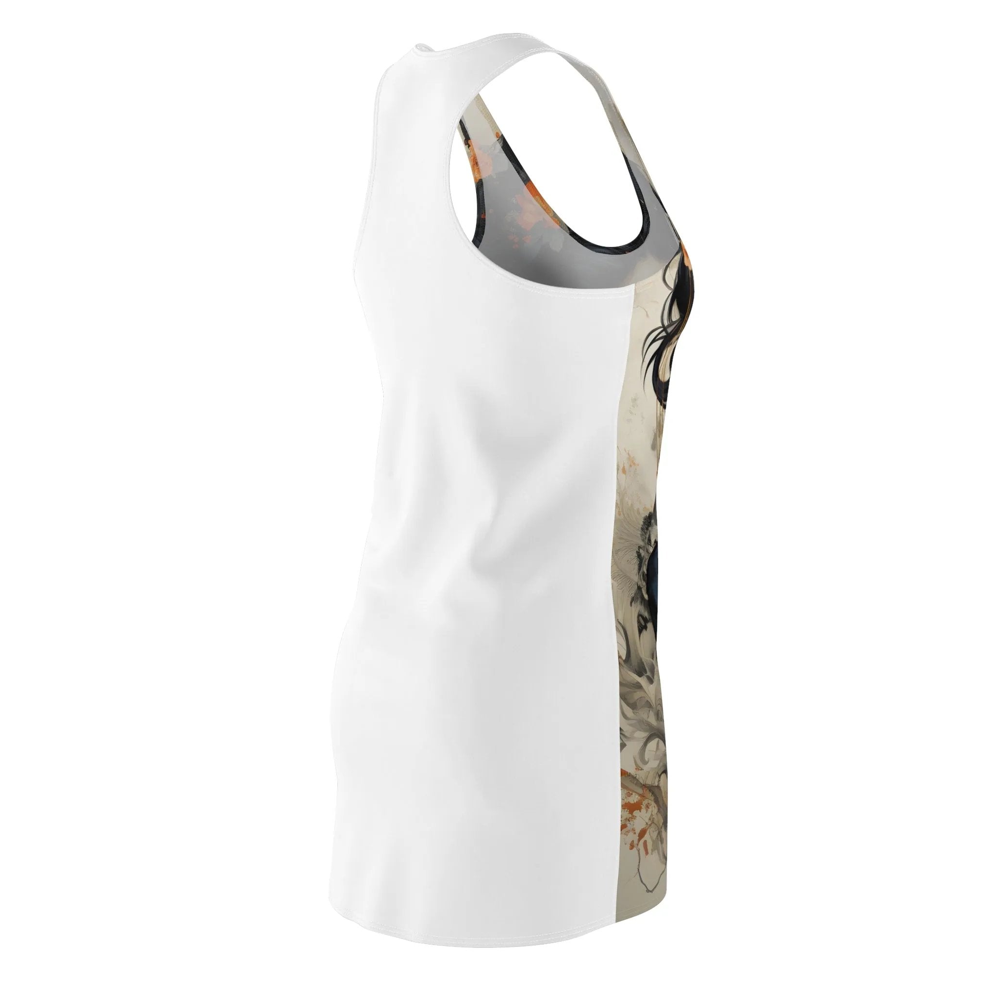 Woman summer dress | a women's tank top with a picture of a woman on it