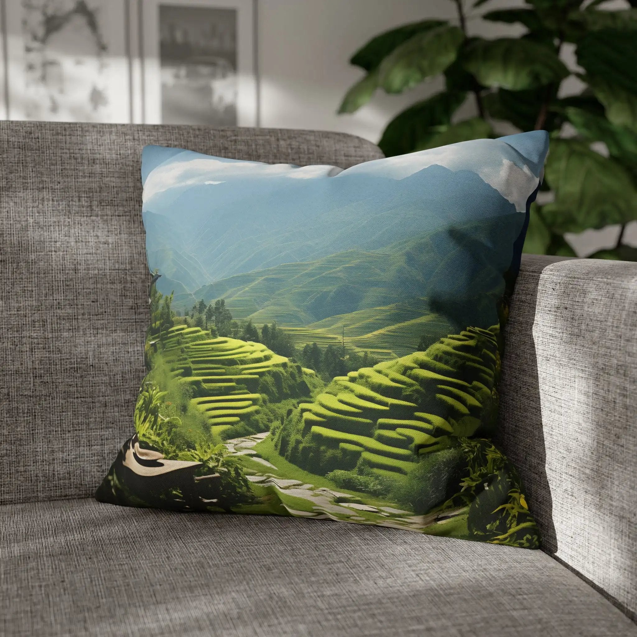 Pillow Covers | Rice field and Mountains for Nature Lovers