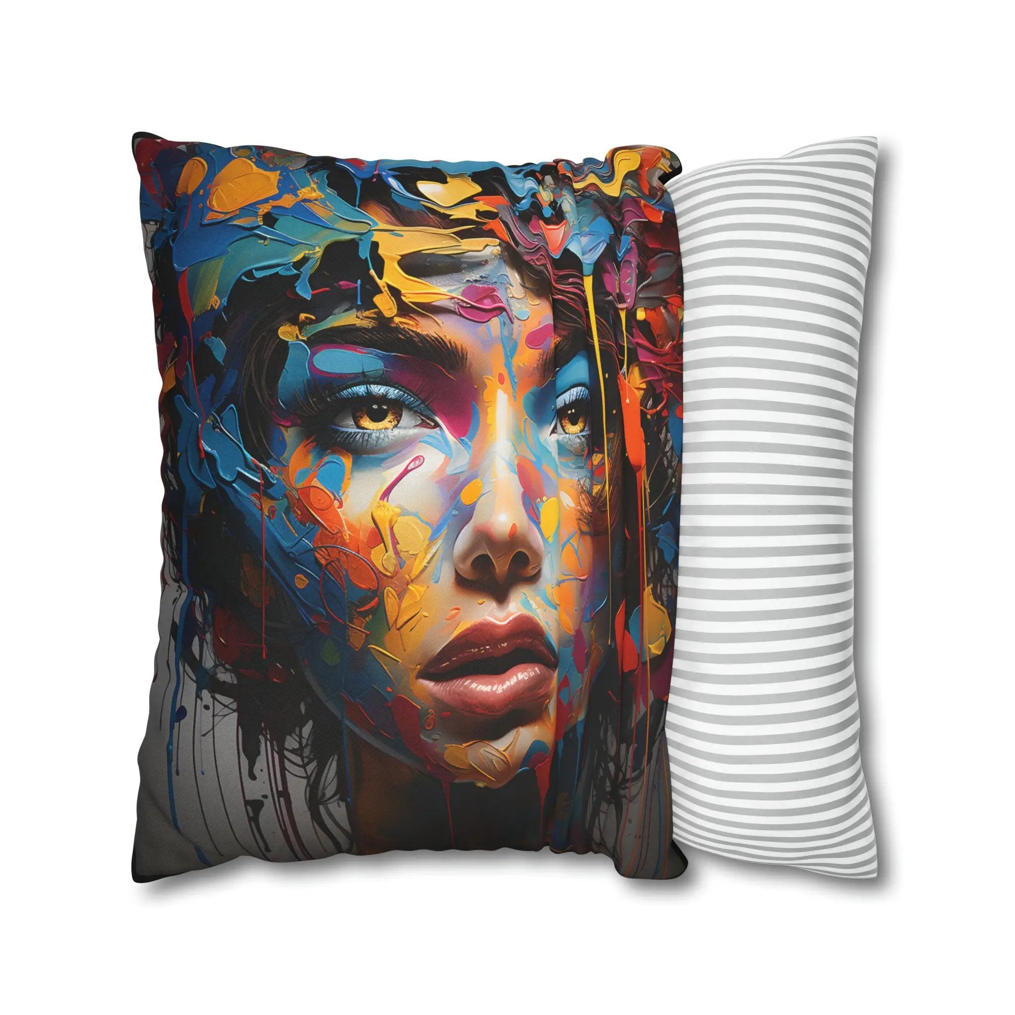 Pillow Covers | Vibrant Faces | Square Pillow Case