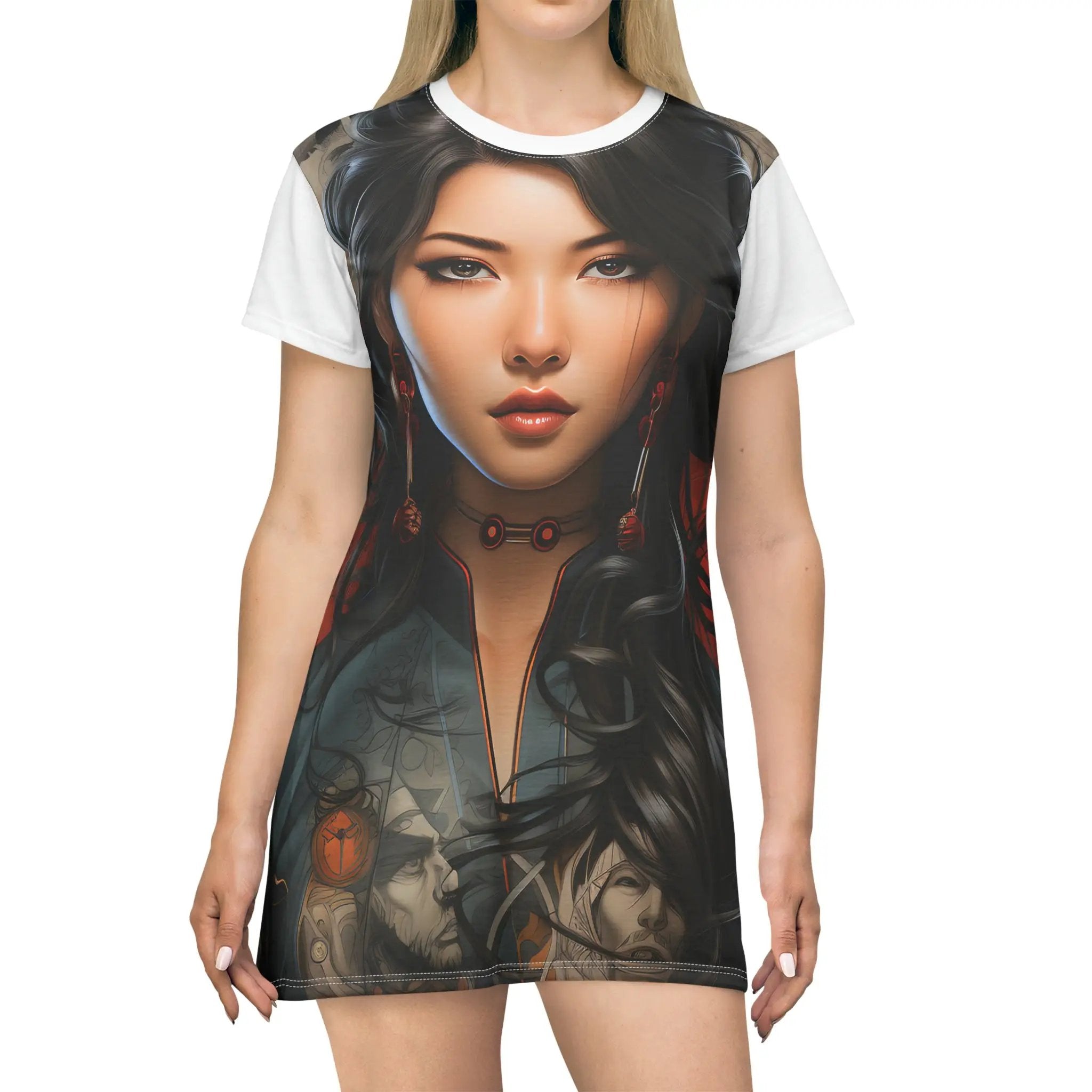 woman shirt dress | Japan Culture | a women's t - shirt with a picture of a woman's face