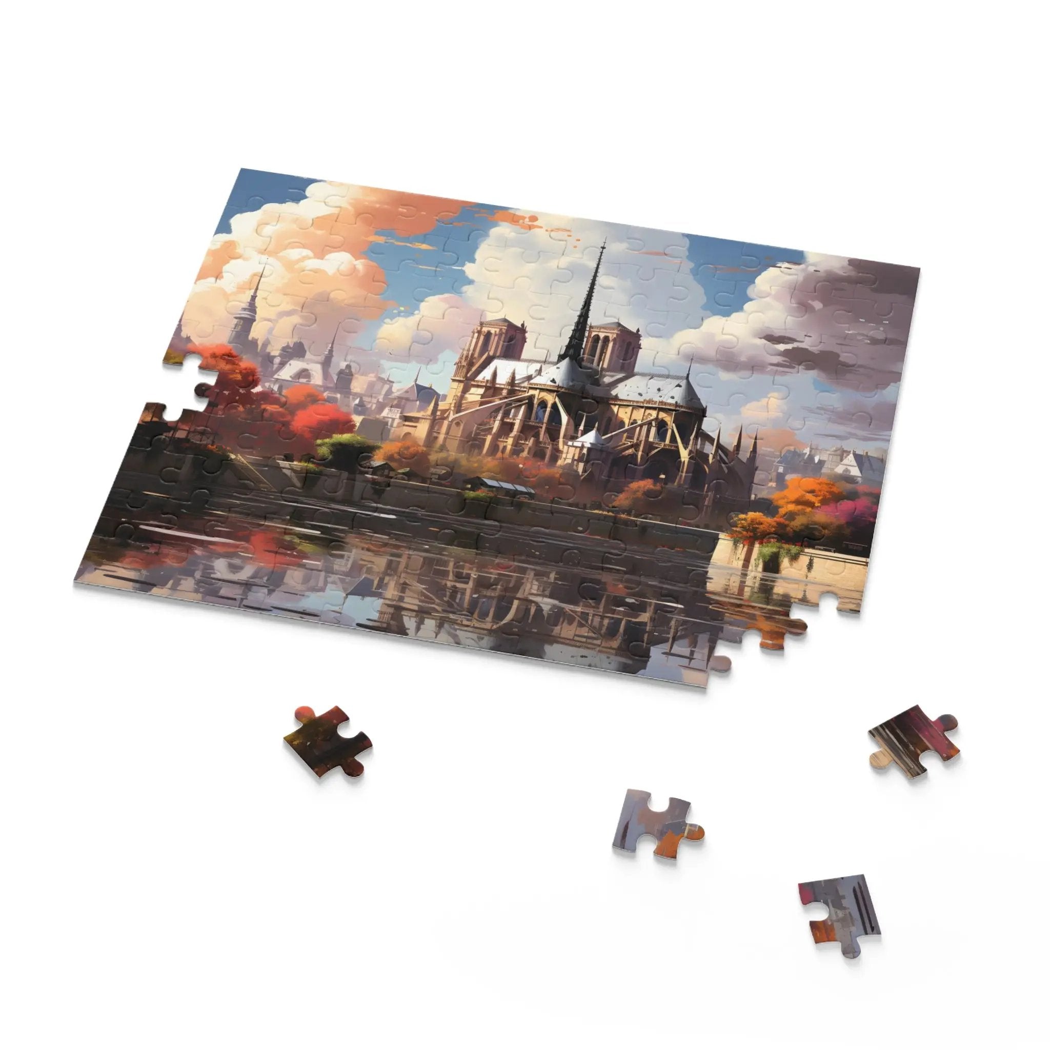 Jigsaw Puzzle | a piece of puzzle with a picture of a cathedral