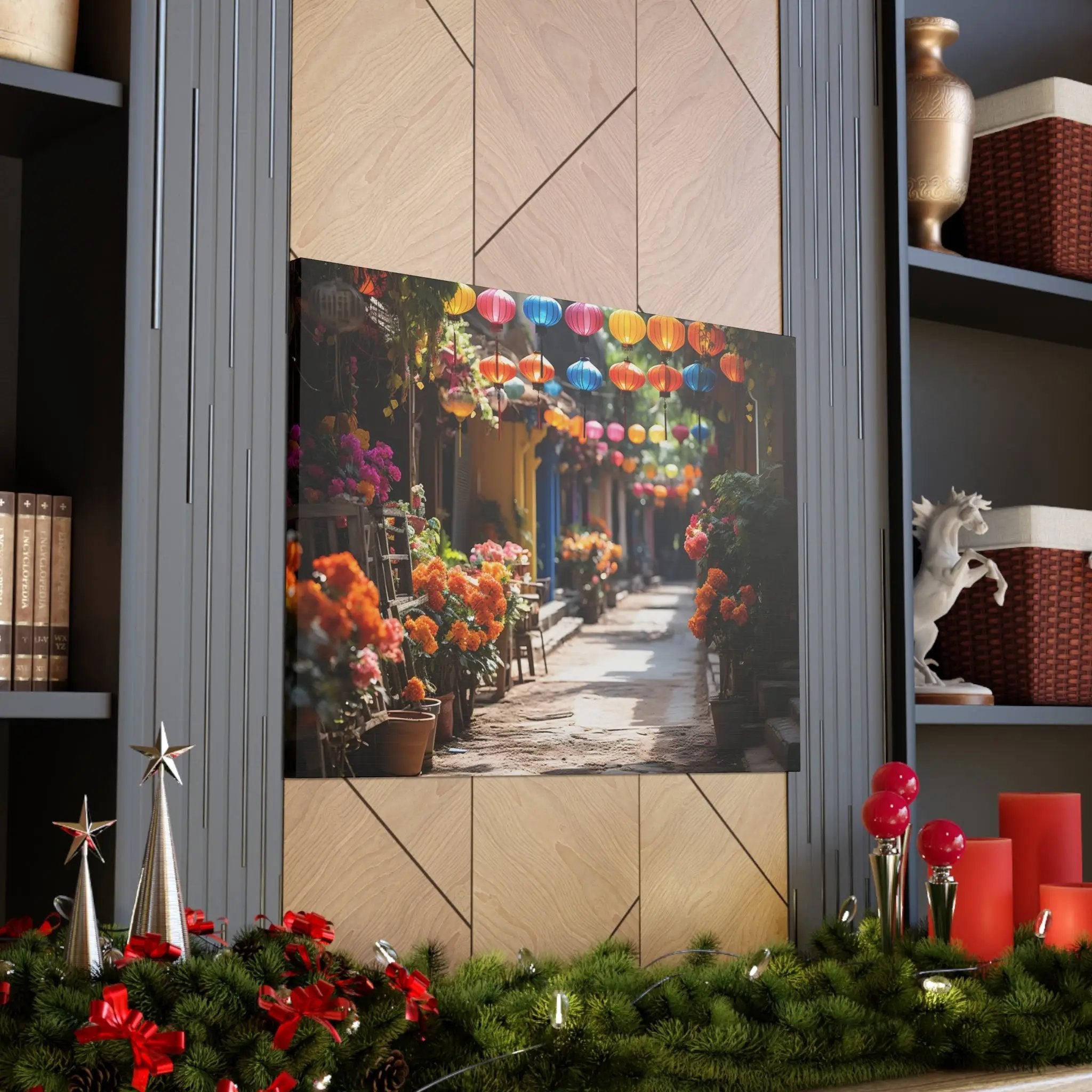 Canvas Gallery Wraps | a picture of a flower shop on a wall