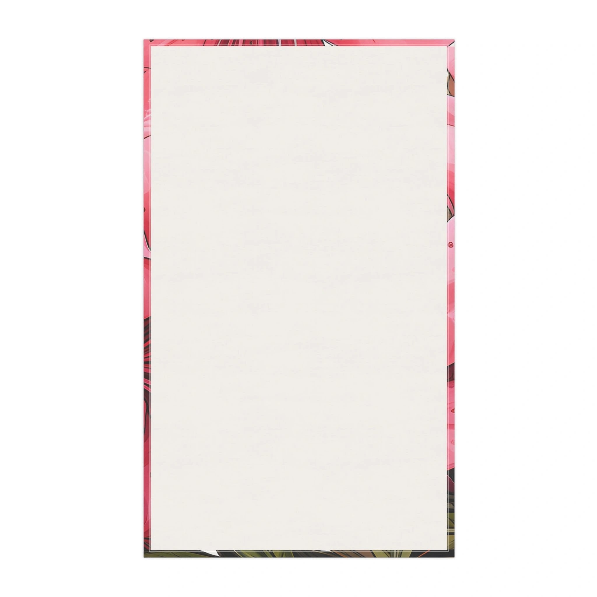 Kitchen Towel | a blank paper with a pink border