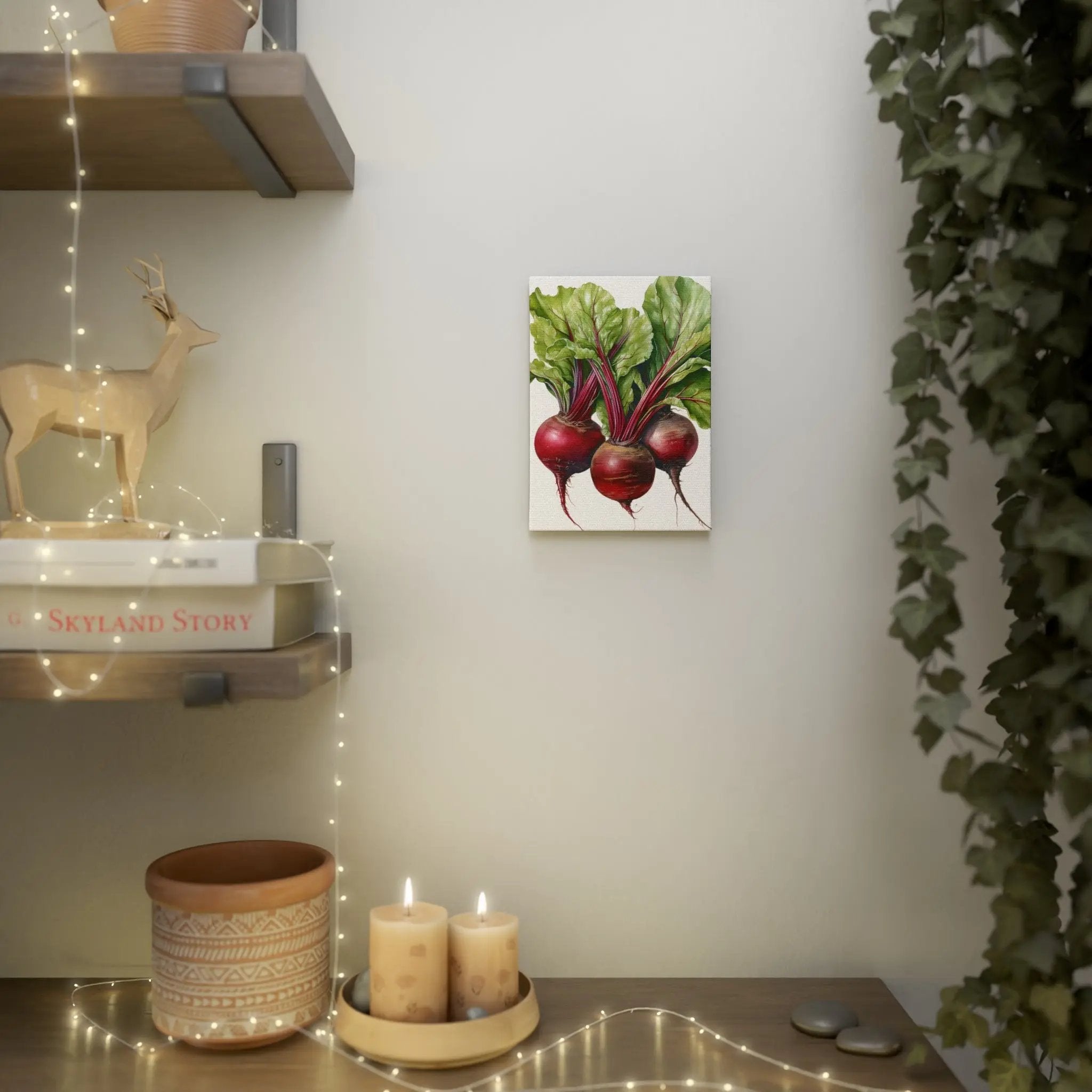 Canvas Gallery Wraps | a picture of radishes on a white wall