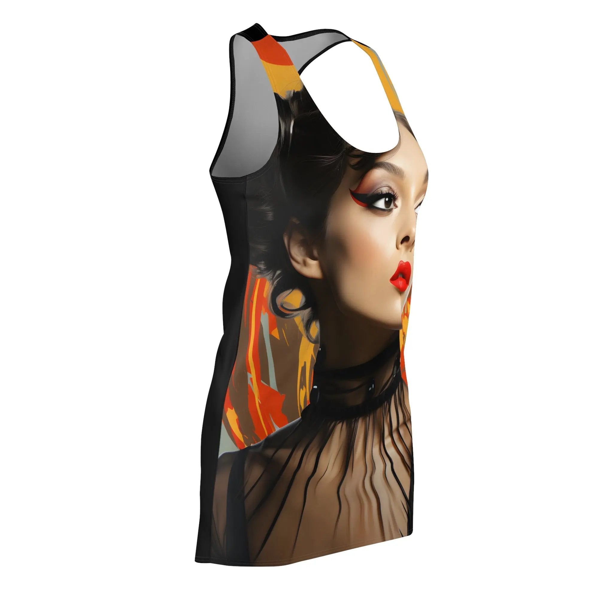 Woman summer dress | a women's tank top with a picture of a woman's face