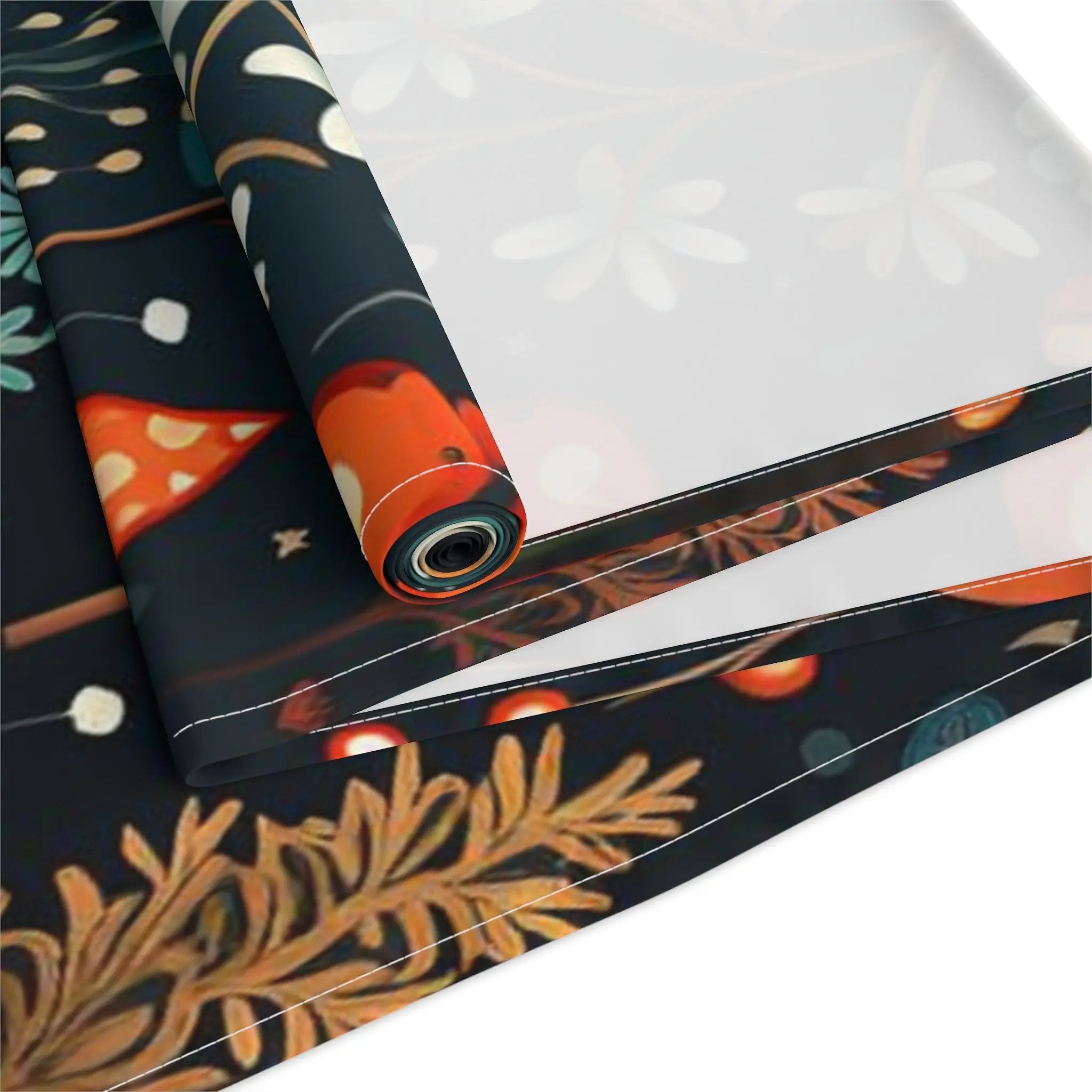 Table runner | a close up of a wrapping paper on a white background