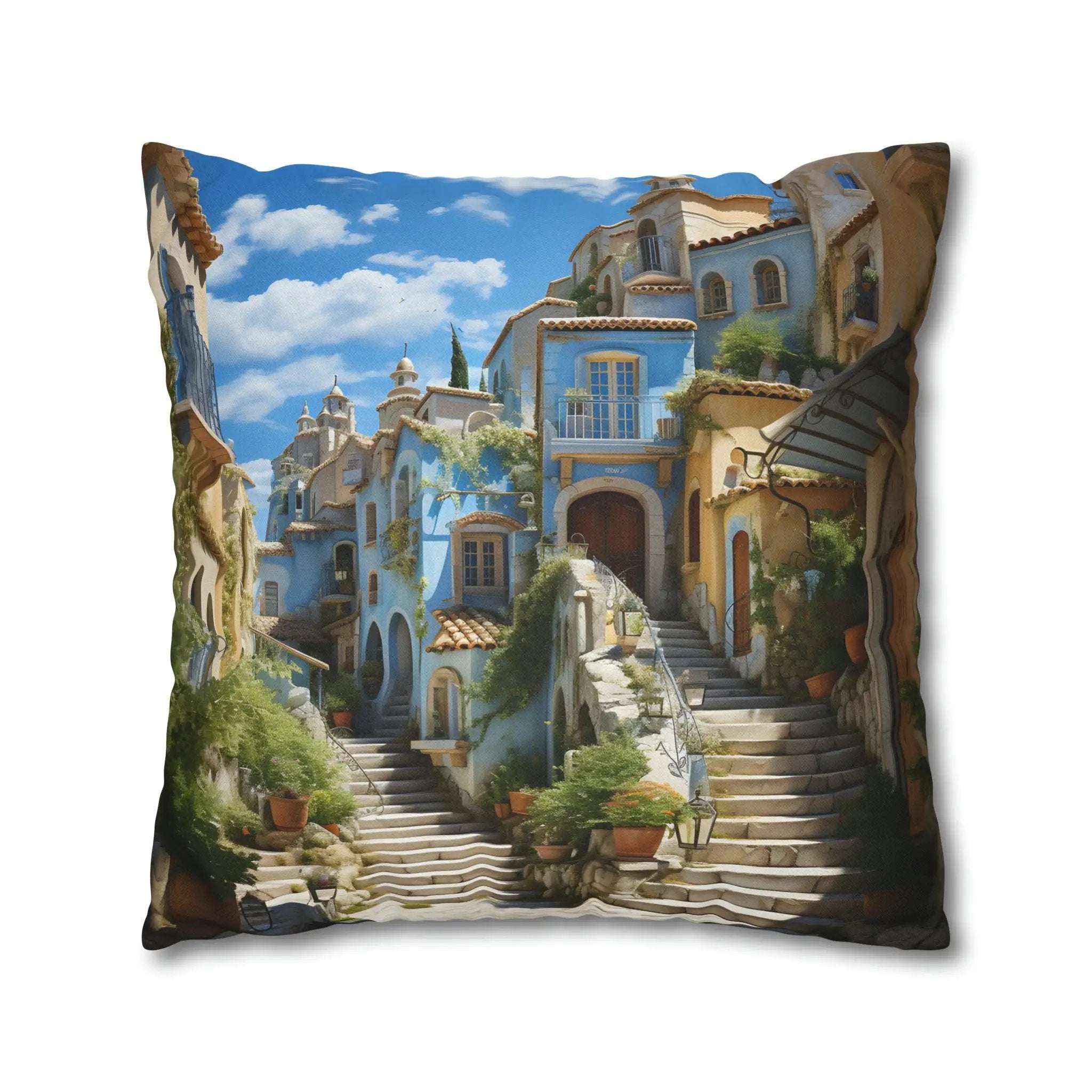 Pillow Sham | The Enchanting Streets of Provence | Sunshine Corner in Your Home | Pastel Flower Pillow Case