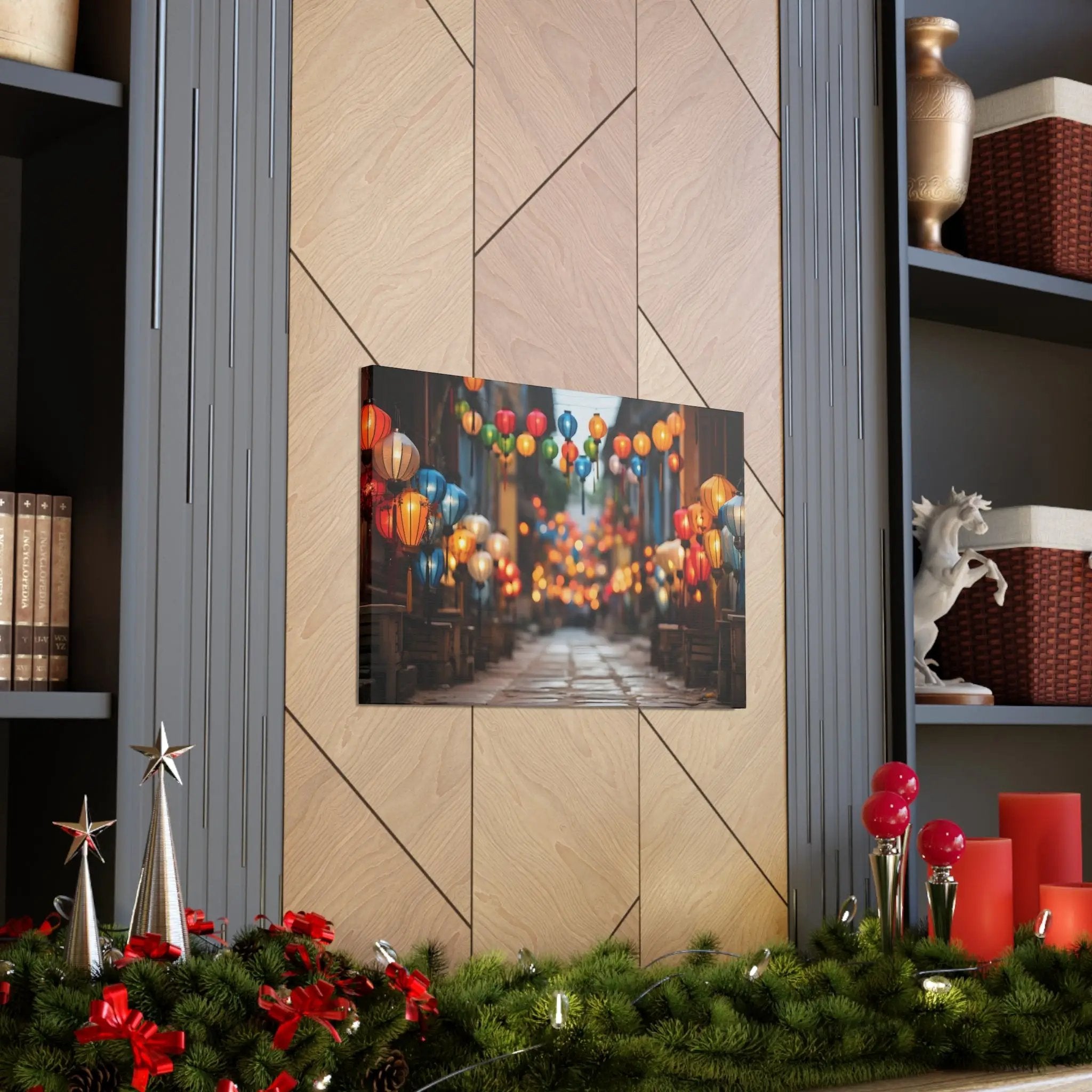 Canvas Gallery Wraps | a picture of a Christmas scene on a wall