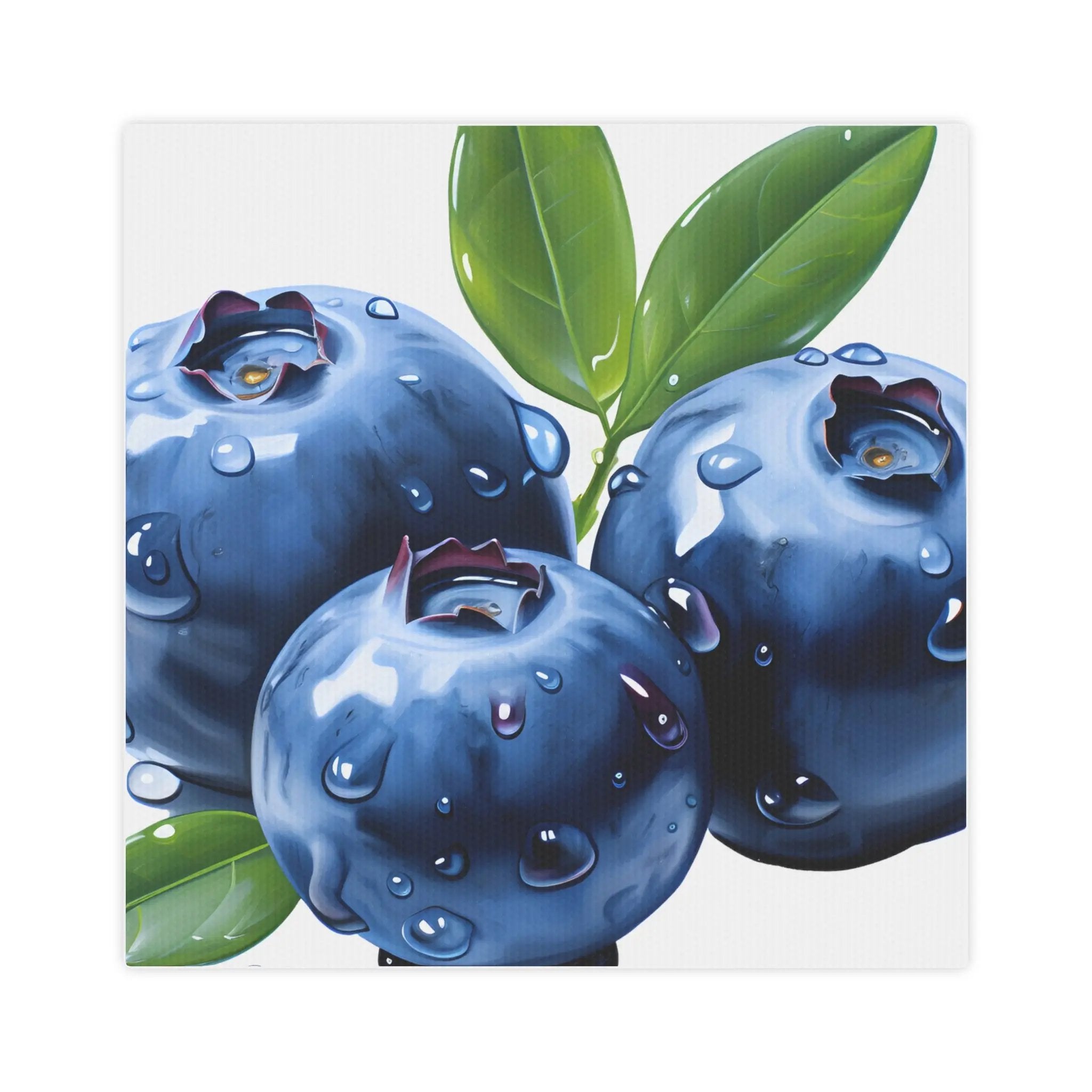 Canvas Gallery Wraps | a painting of blueberries with water drops on them