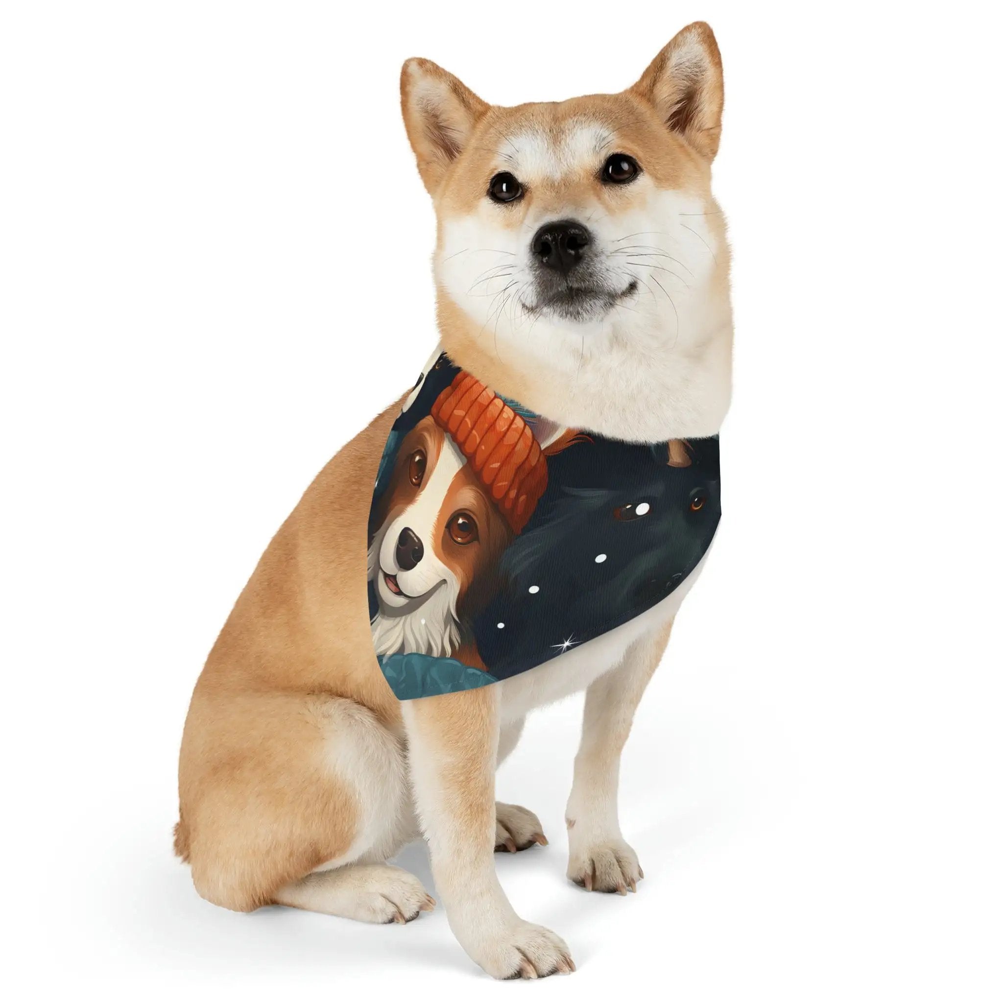 Pet Bandana | a dog with a scarf around its neck