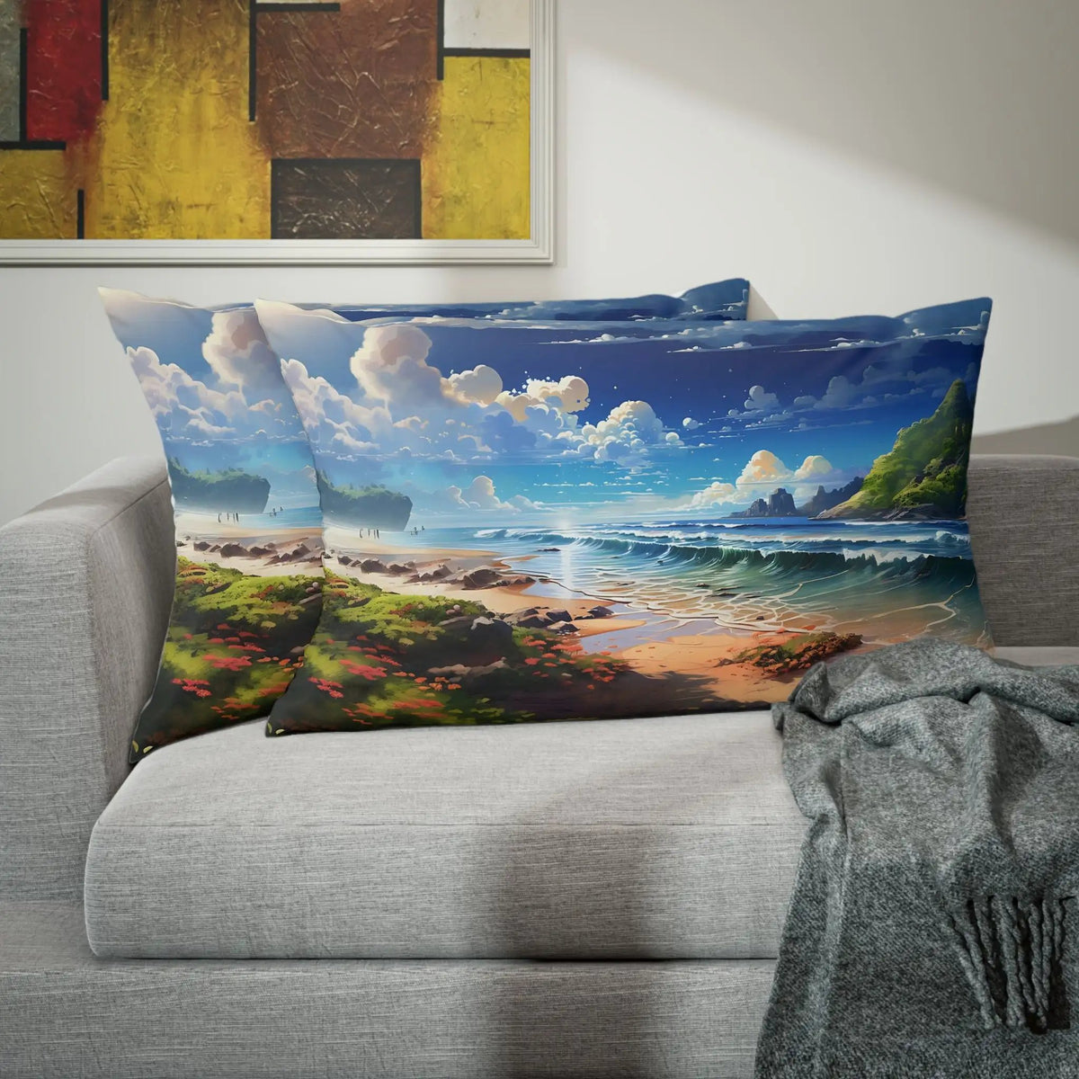 Pillow Sham | Large Size on a Couch