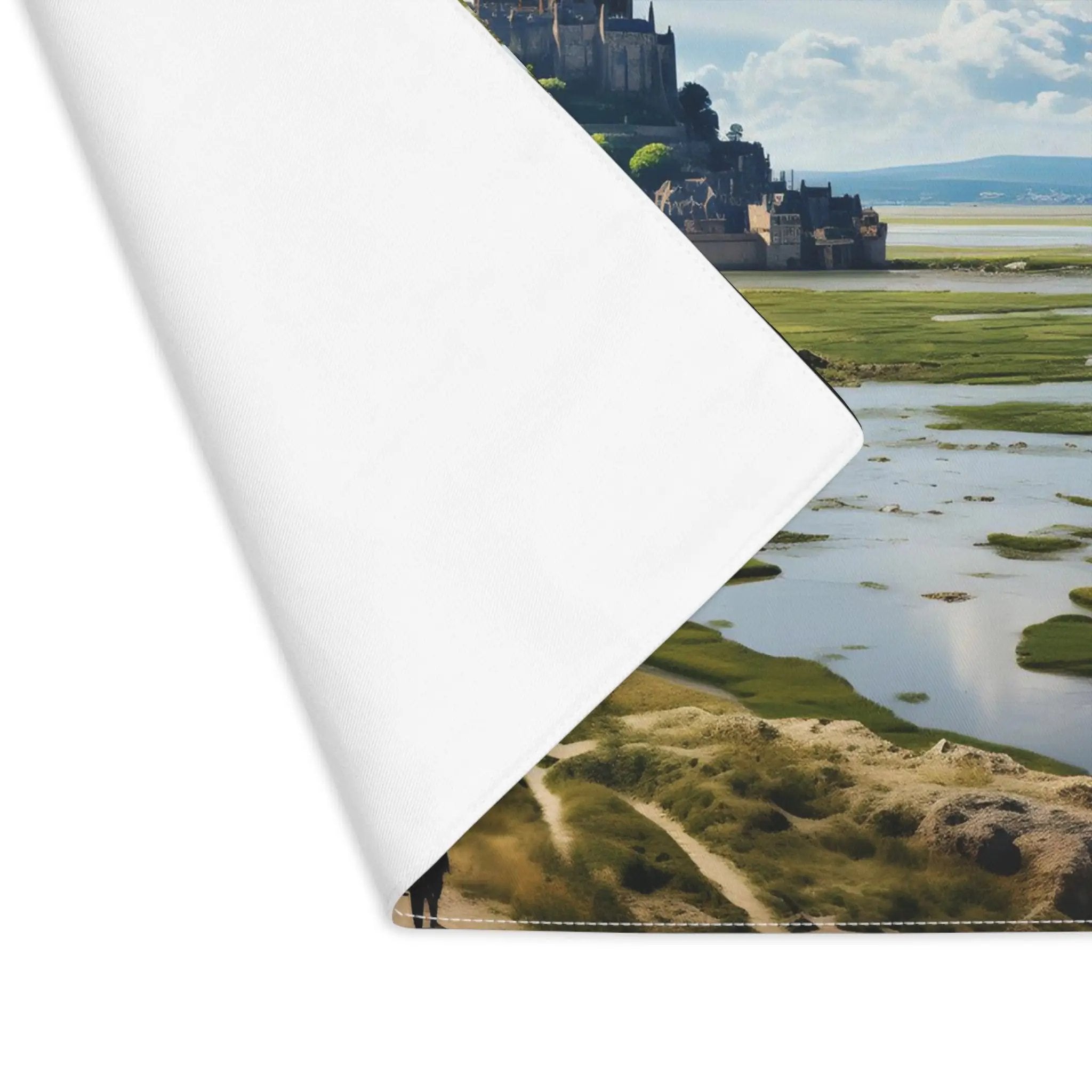 Placemat | a picture of a castle in the distance