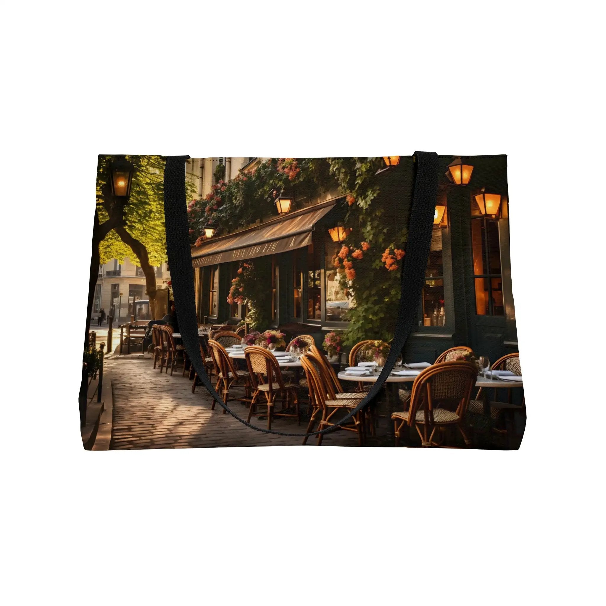 Weekender Tote Bag | a tote bag with a picture of a restaurant