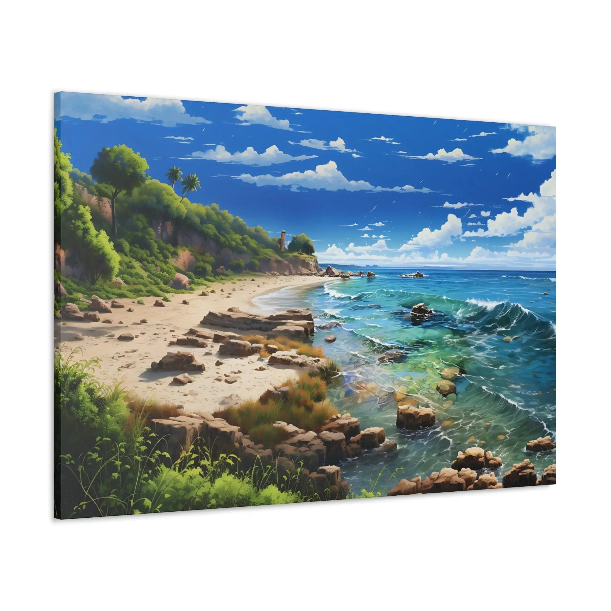 Canvas Gallery Wraps | Beach Seaside Landscape | Home Decor