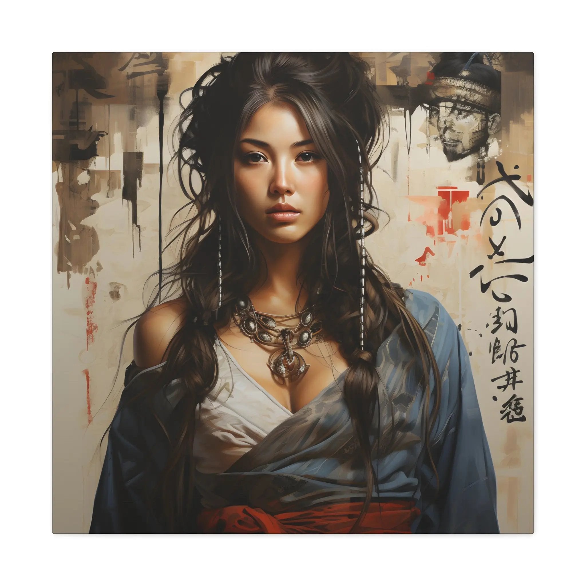 Canvas Gallery Wraps | a painting of a woman with long hair