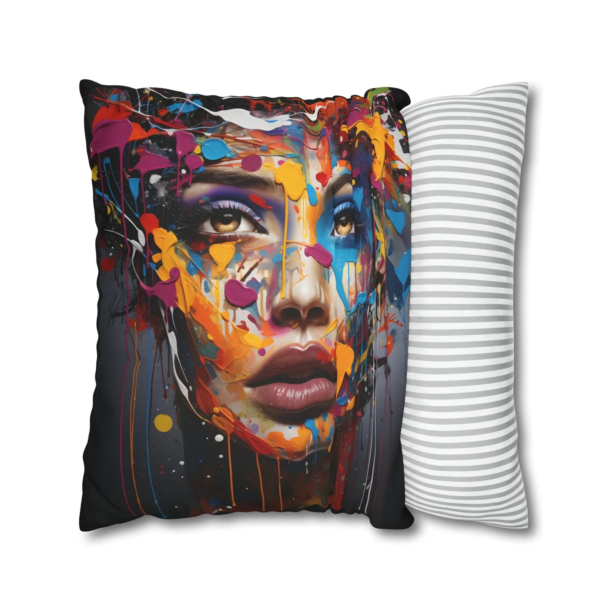 Pillow Covers | Vibrant Faces | Square Pillow Case