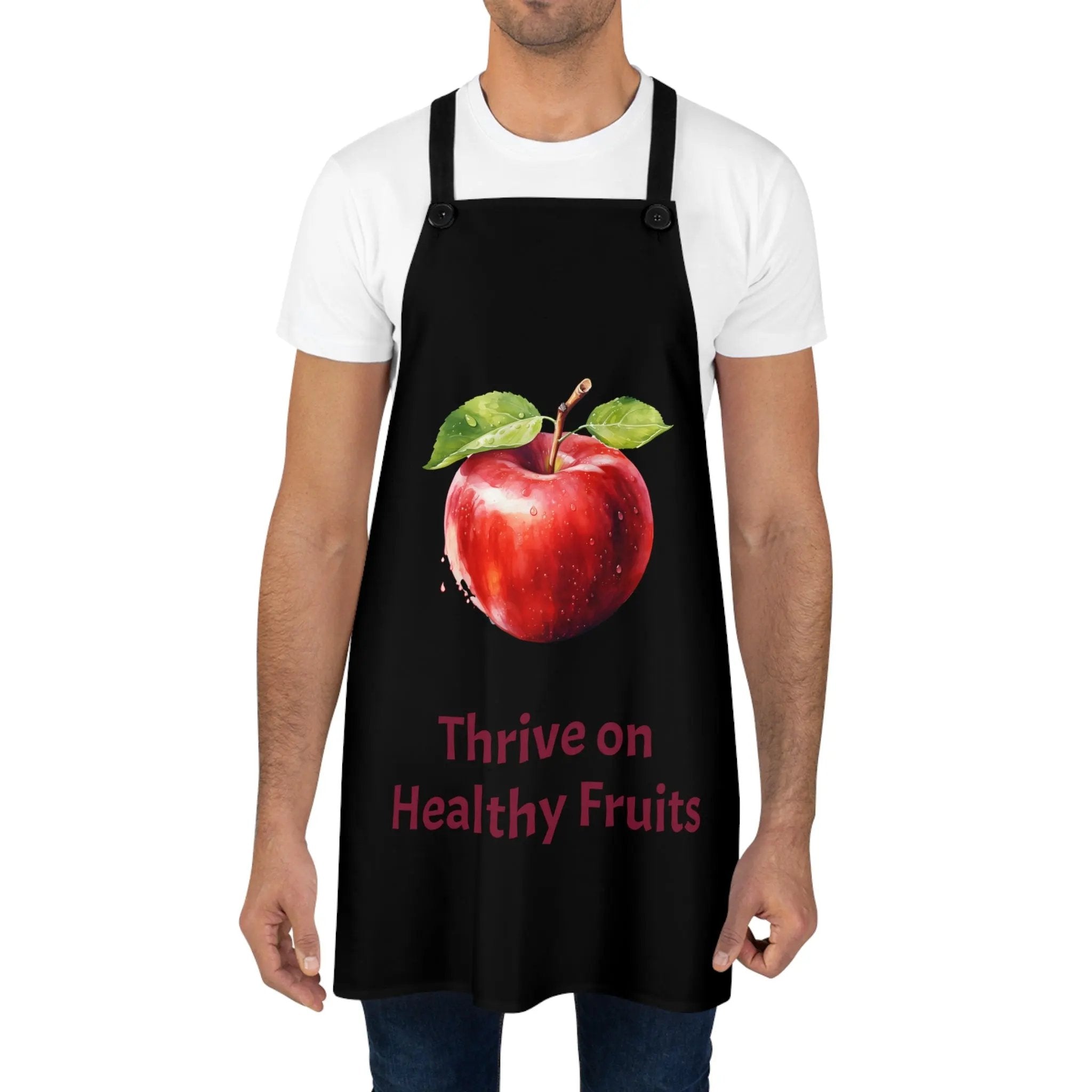 Chef Apron | a man wearing an apron with an apple on it