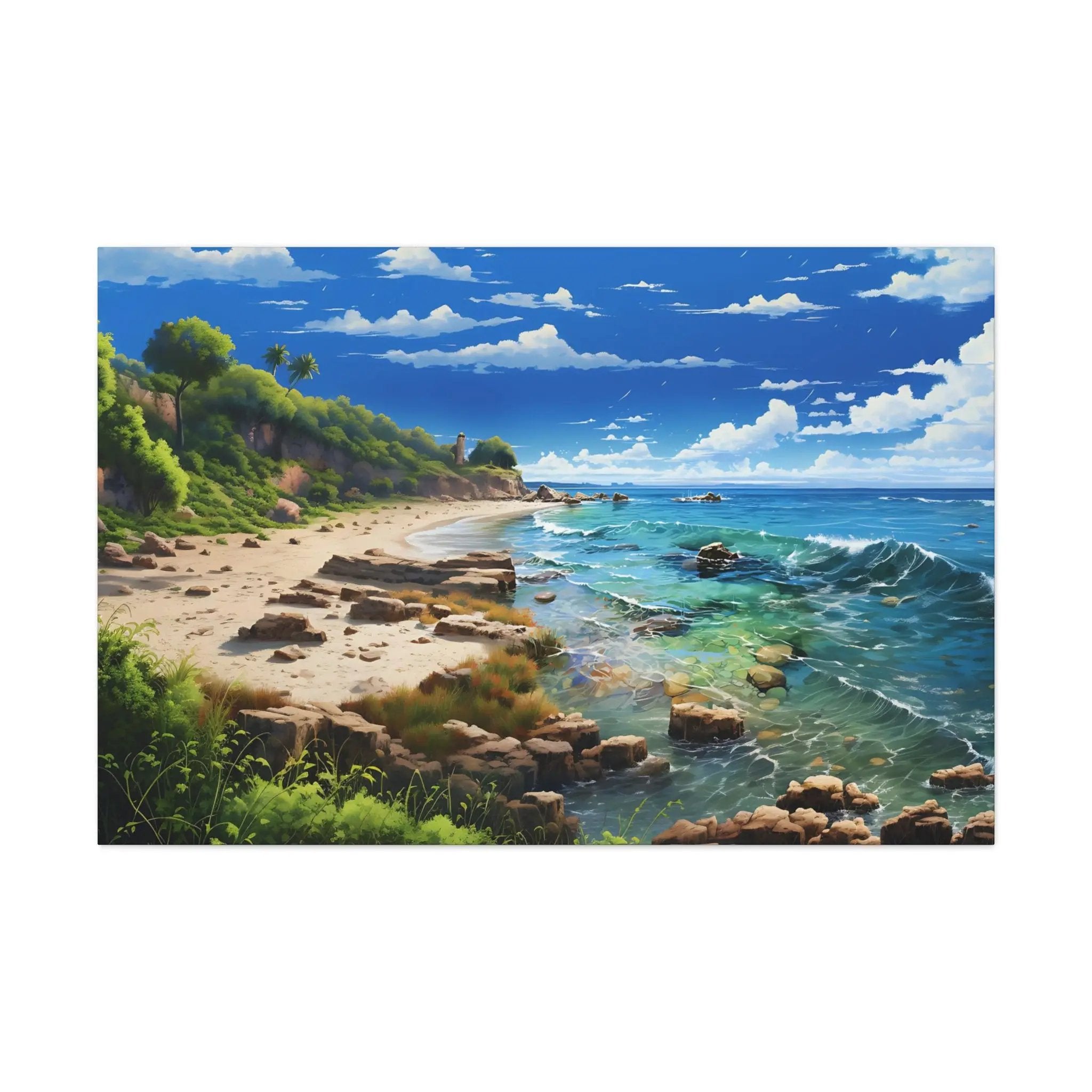 Canvas Gallery Wraps | Beach Seaside Landscape | Home Decor