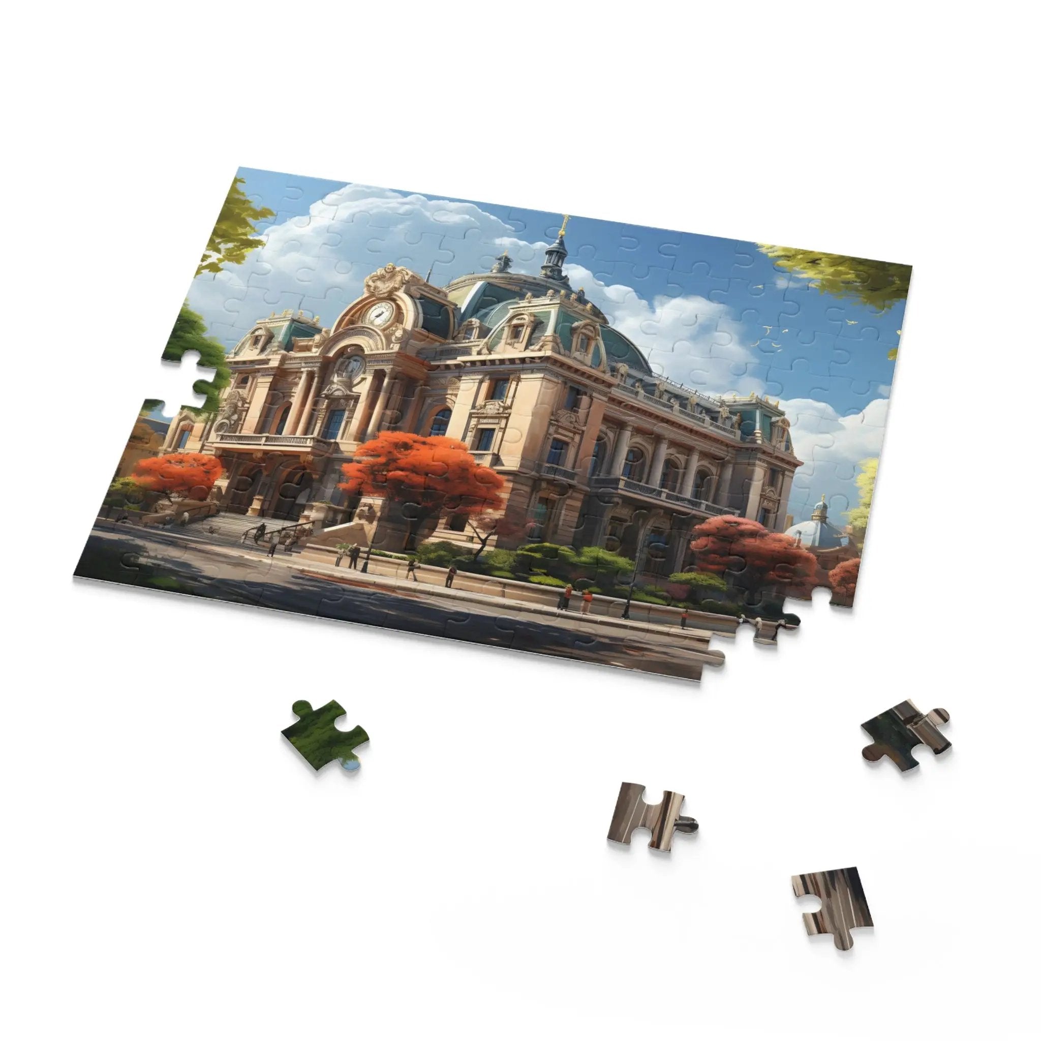 Jigsaw Puzzle | a jigsaw puzzle with a picture of a building