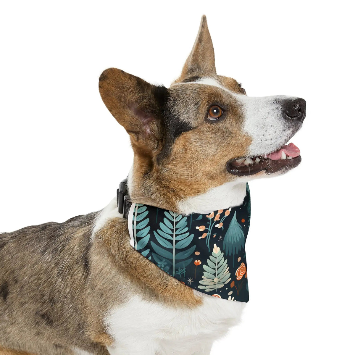 Pet Bandana | a brown and white dog wearing a bandana