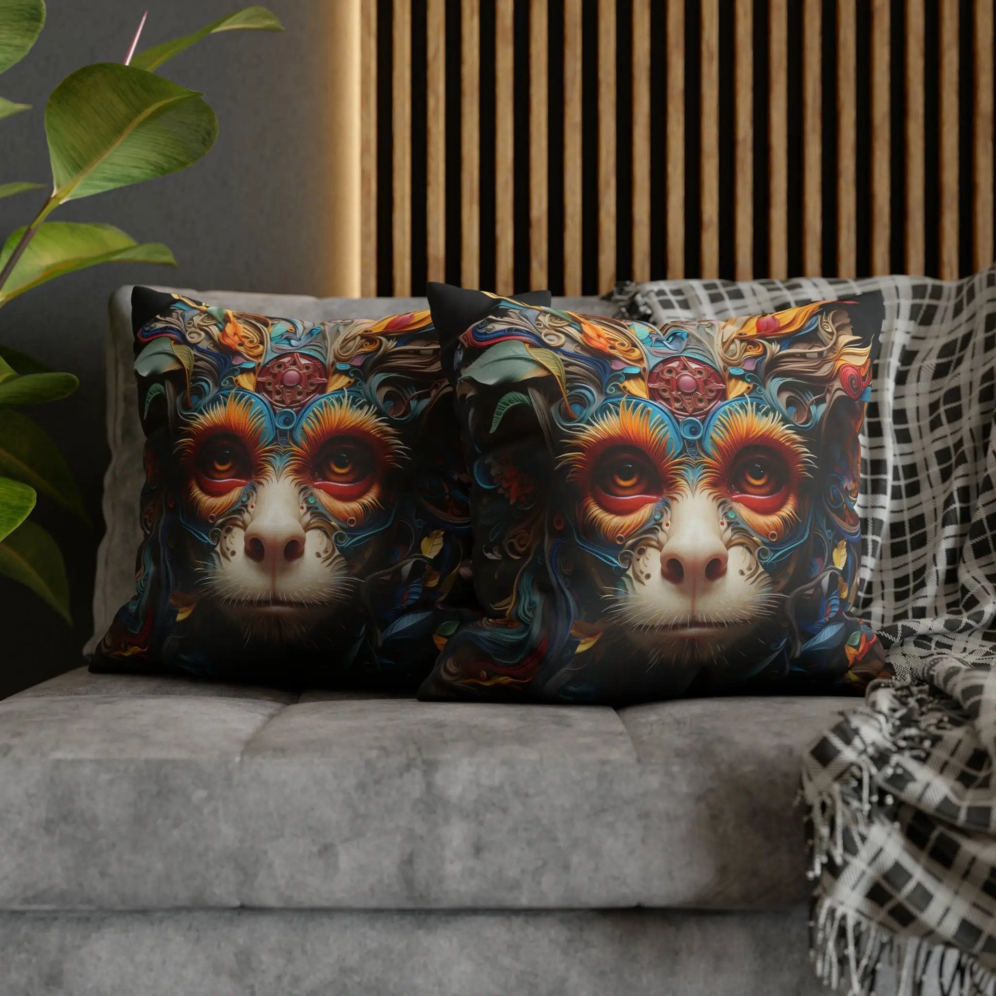 Pillow Covers | Vibrant Faces | Square Pillow Case