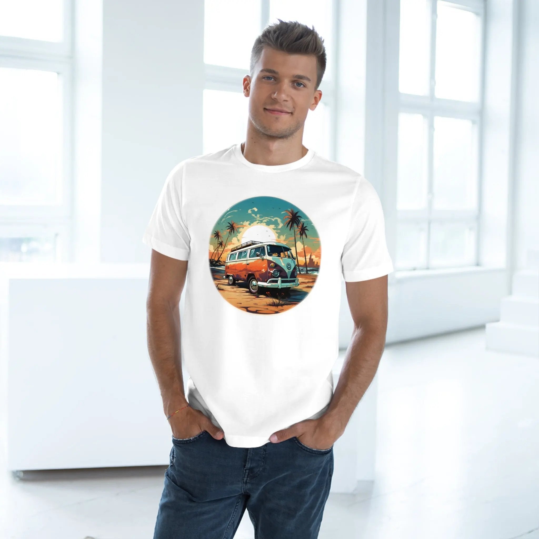 graphic men shirt | a man standing in front of a white wall wearing a t - shirt with a