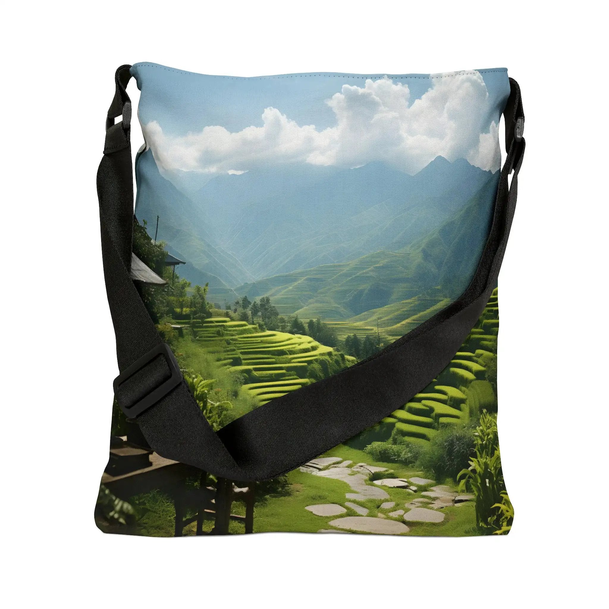 Weekender tote bag | a bag with a picture of a landscape on it