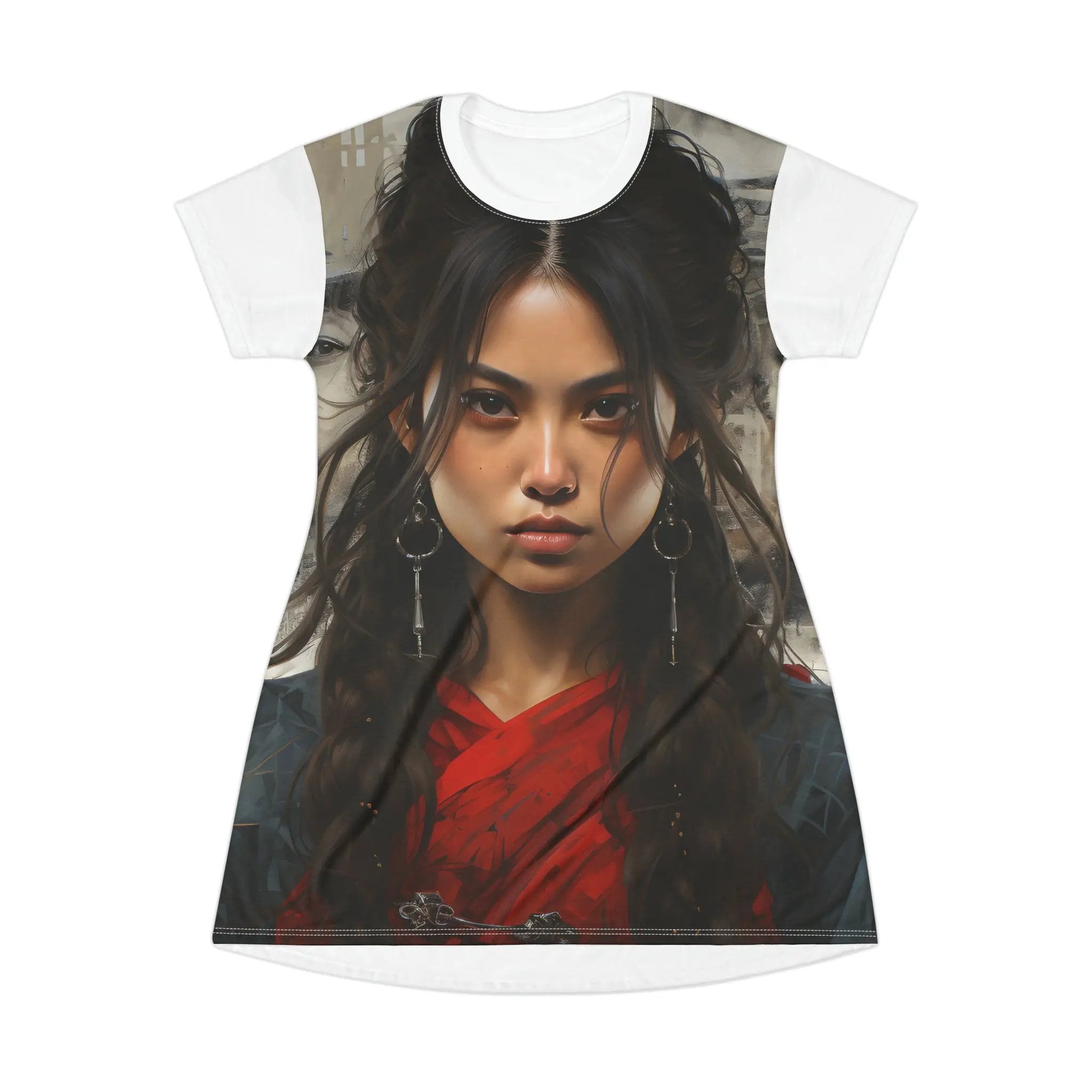 woman shirt dress | a women's t - shirt with a picture of a woman's face