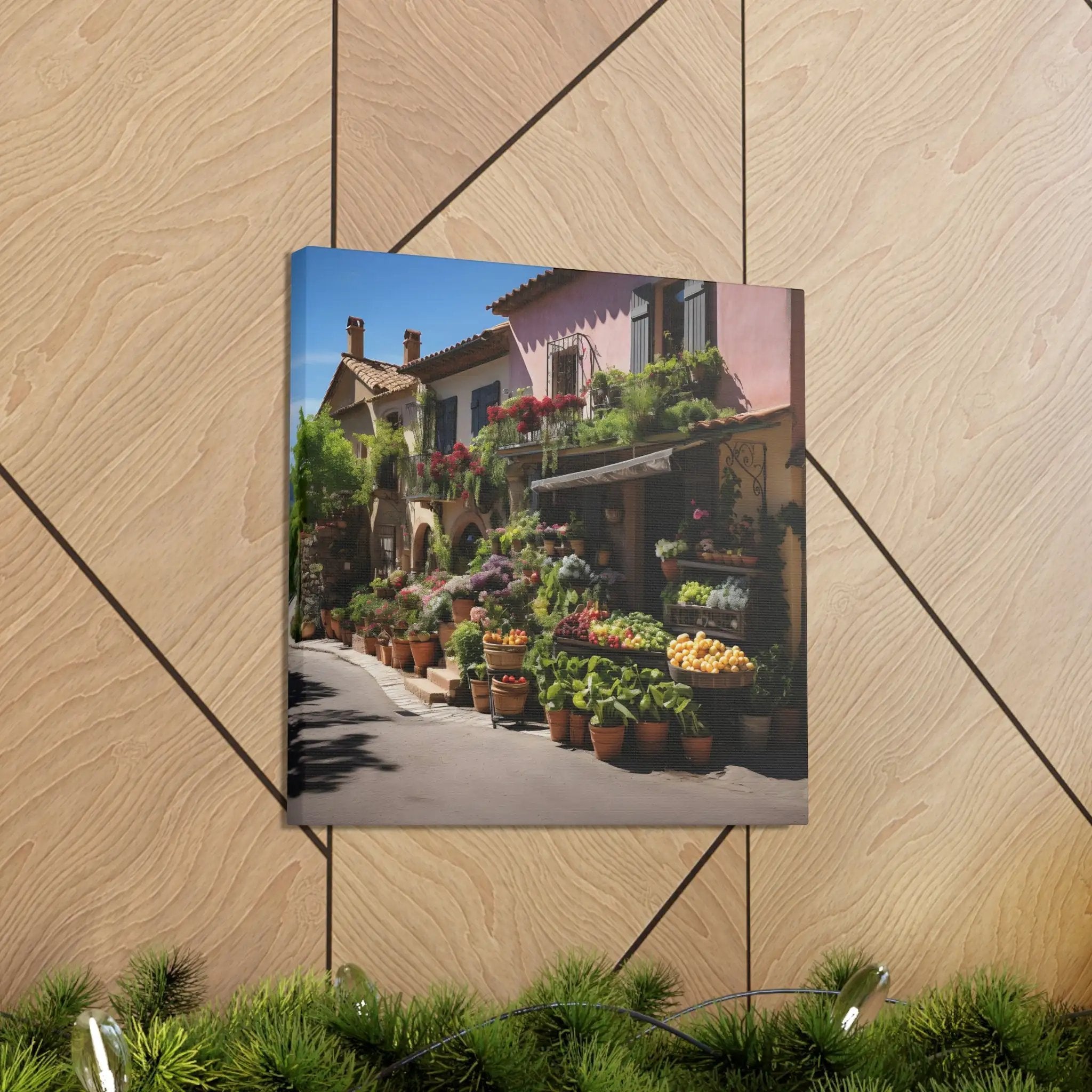 Canvas Gallery Wraps | a picture of a flower shop with potted plants