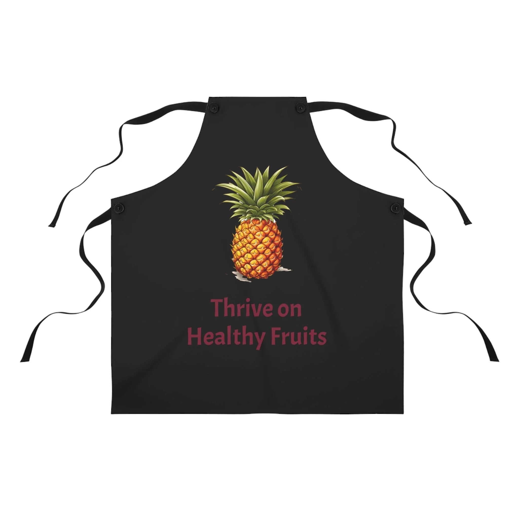 Chef Apron | a black apron with a pineapple on it