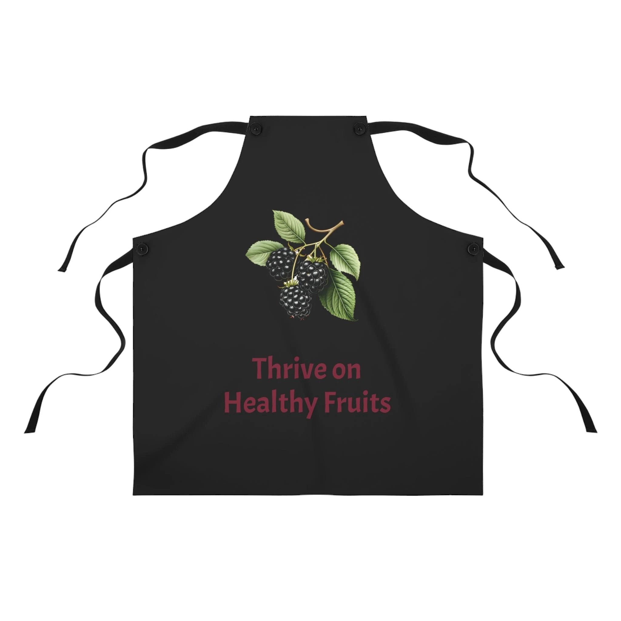 Chef Apron | a black apron with a raspberry on it