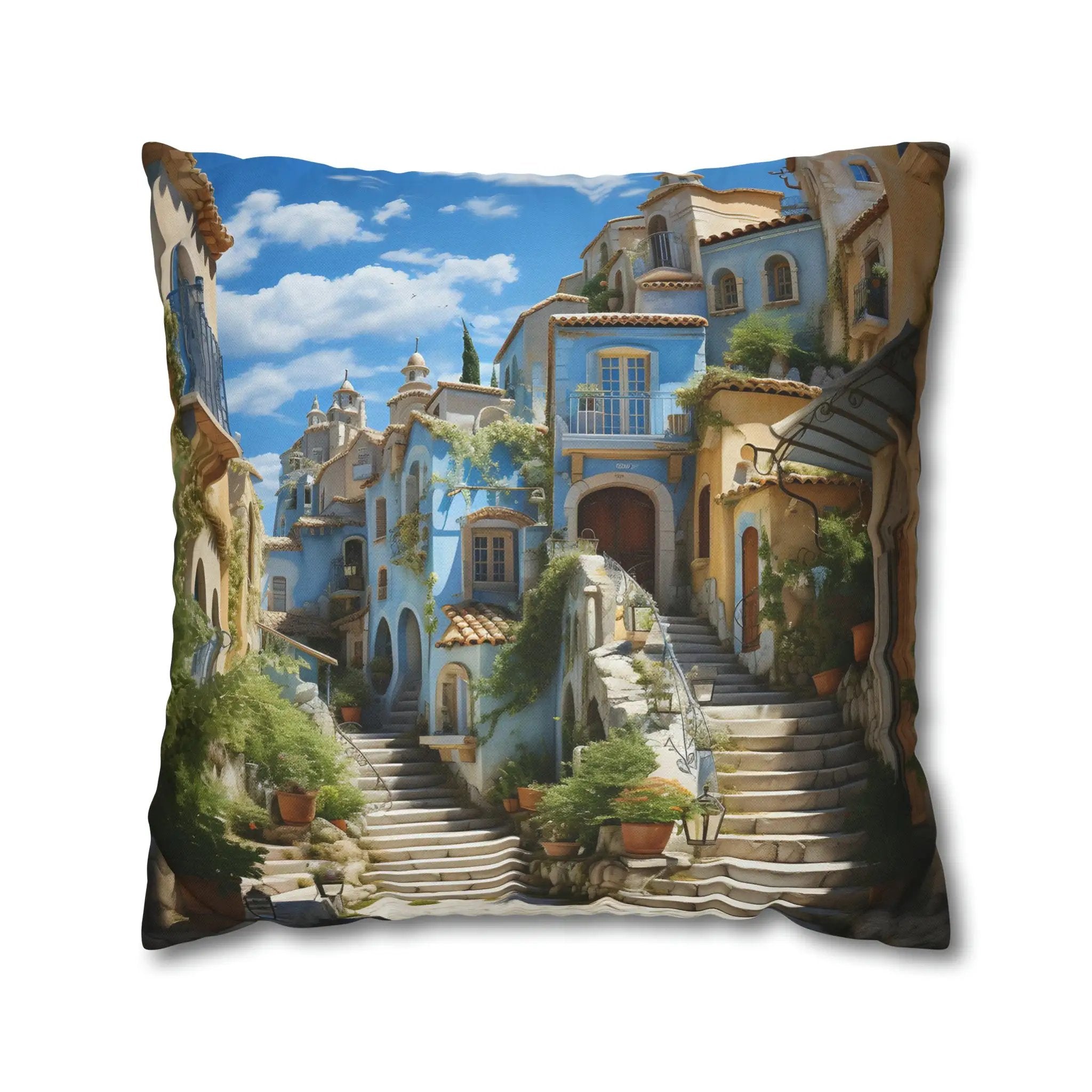 Pillow Sham | The Enchanting Streets of Provence | Sunshine Corner in Your Home | Pastel Flower Pillow Case