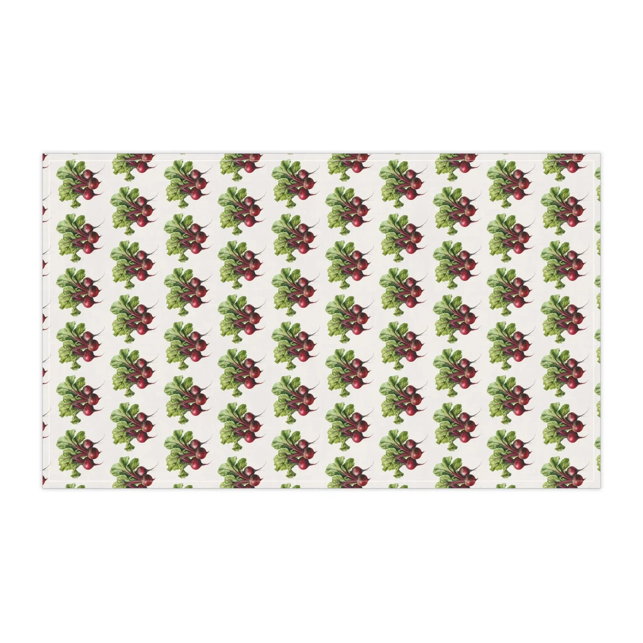 Kitchen Towel | a green and red pattern on a white background