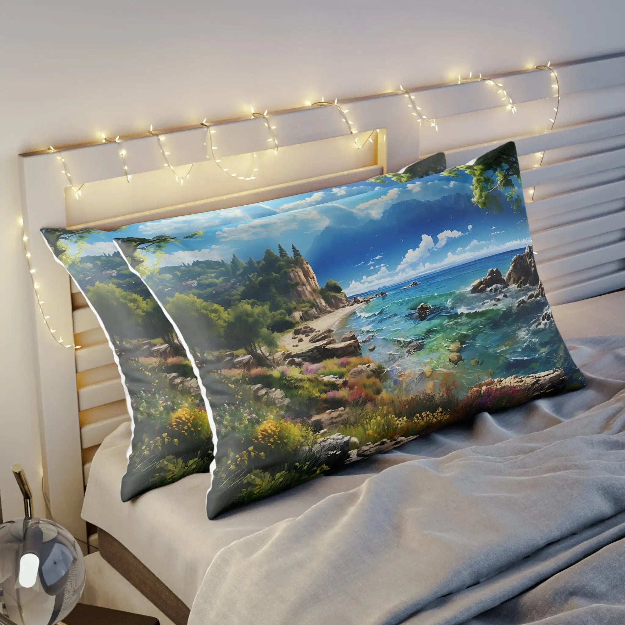 Pillow Sham | Sea Beach Landscape | Avatar Style | Cushion Cover | Pillowcase | Pillow Slip | Pillow Cover