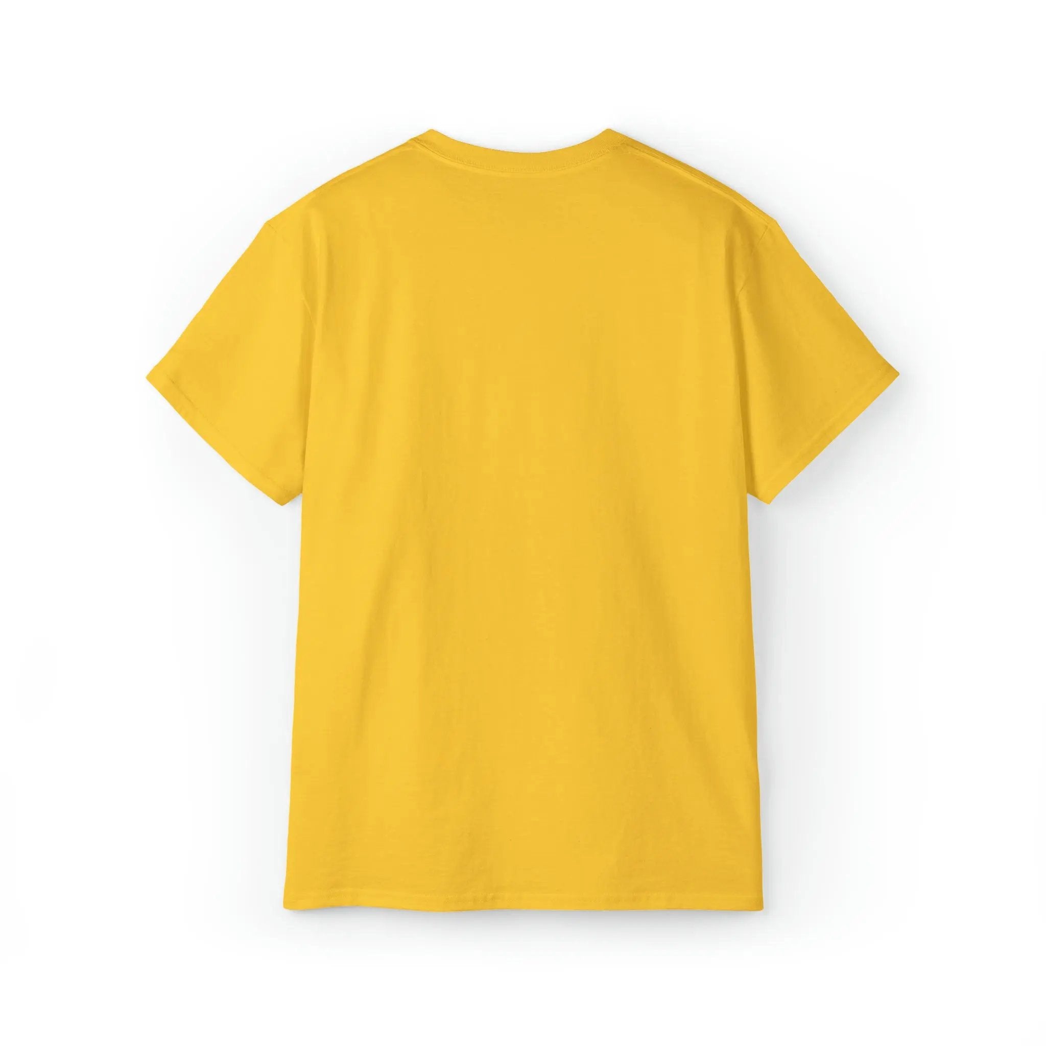 men tee graphic | a yellow t - shirt on a white background