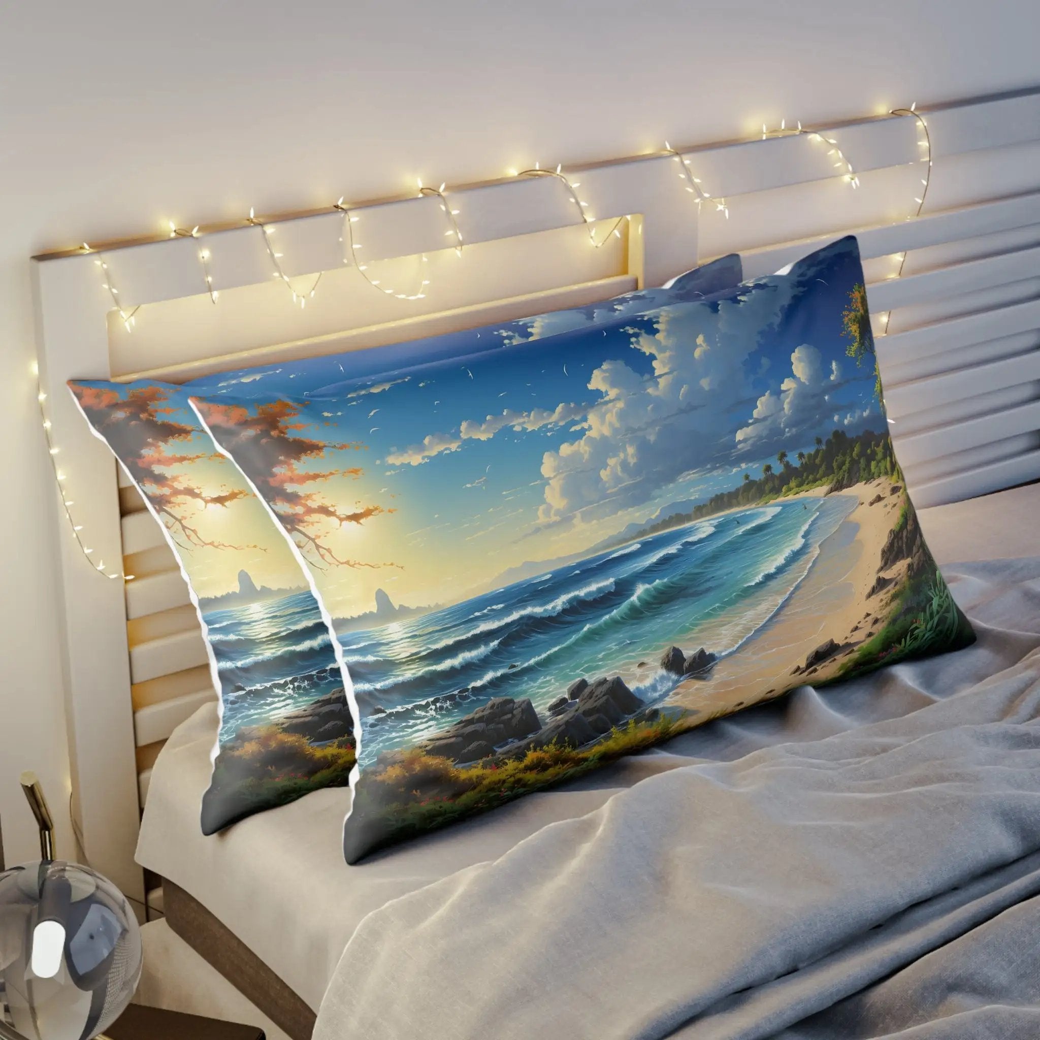 Pillow Sham | Sea Beach Landscape | Avatar Style | Cushion Cover | Pillowcase | Pillow Slip | Pillow Cover