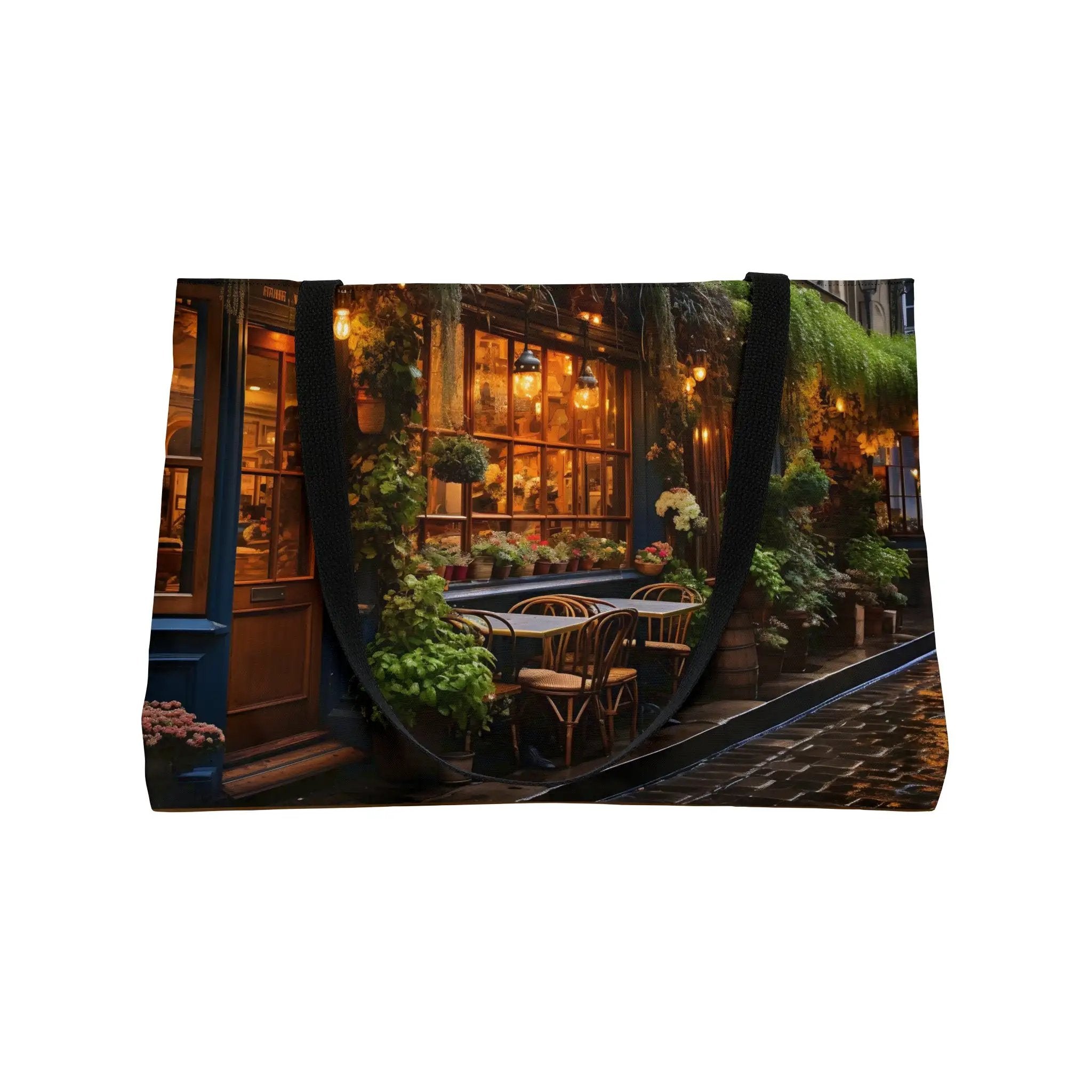 Weekender Tote Bag | a tote bag with a picture of a restaurant