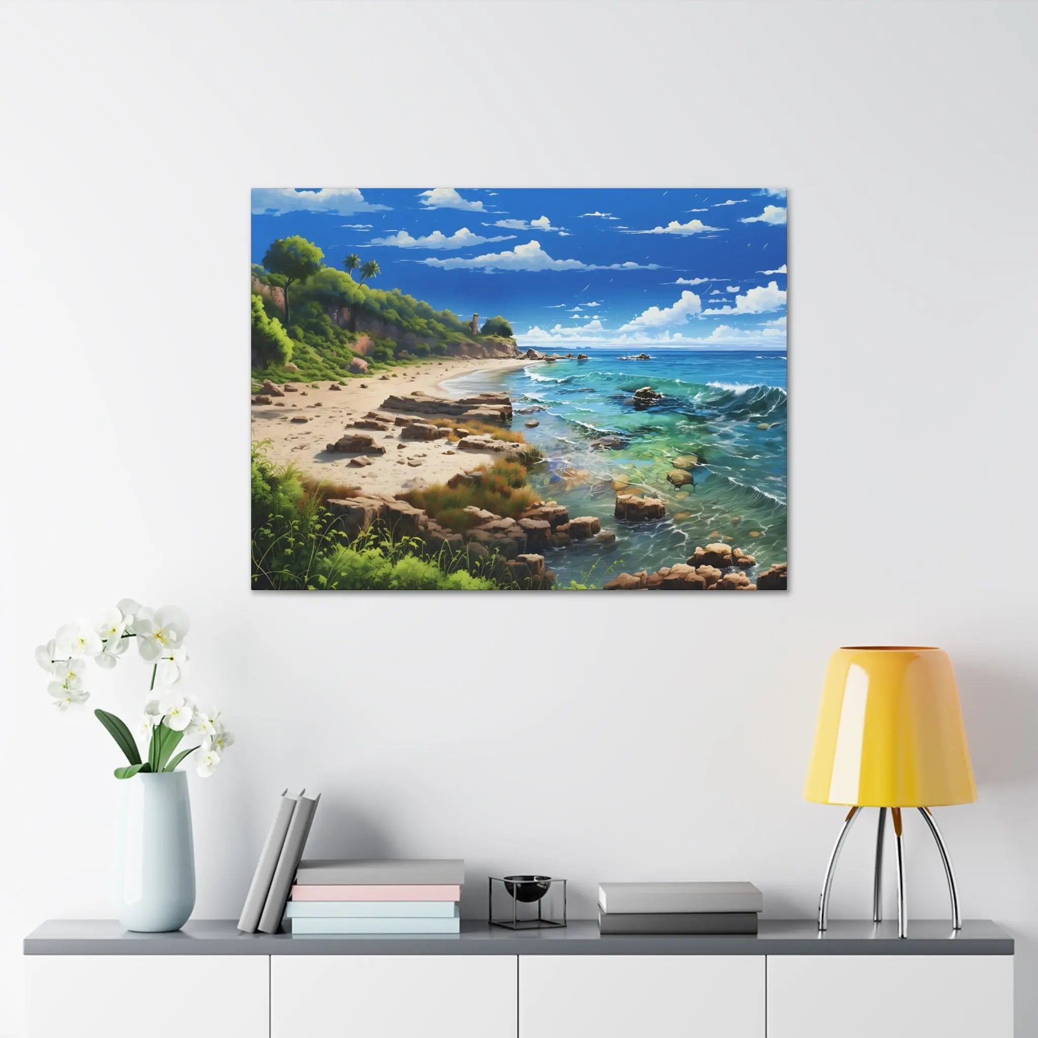 Canvas Gallery Wraps | Beach Seaside Landscape | Home Decor