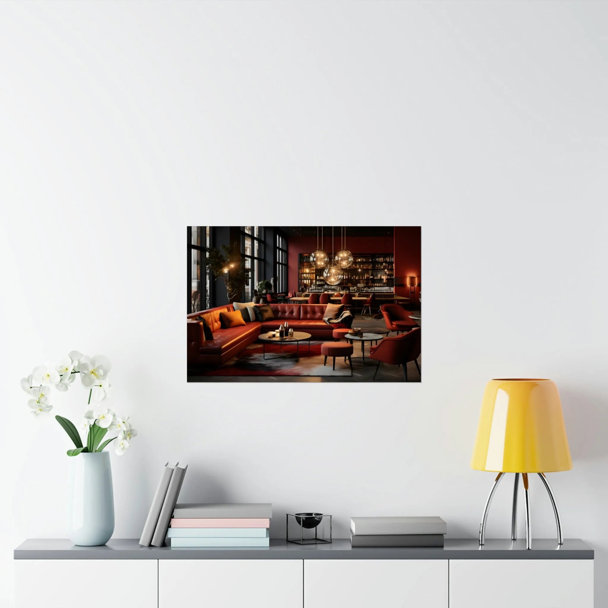 Kawaii Posters | a living room with a couch and a table