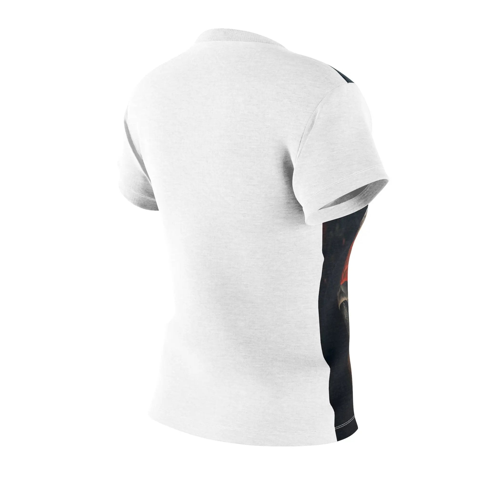 Women Tee | the back of a white shirt with black sleeves