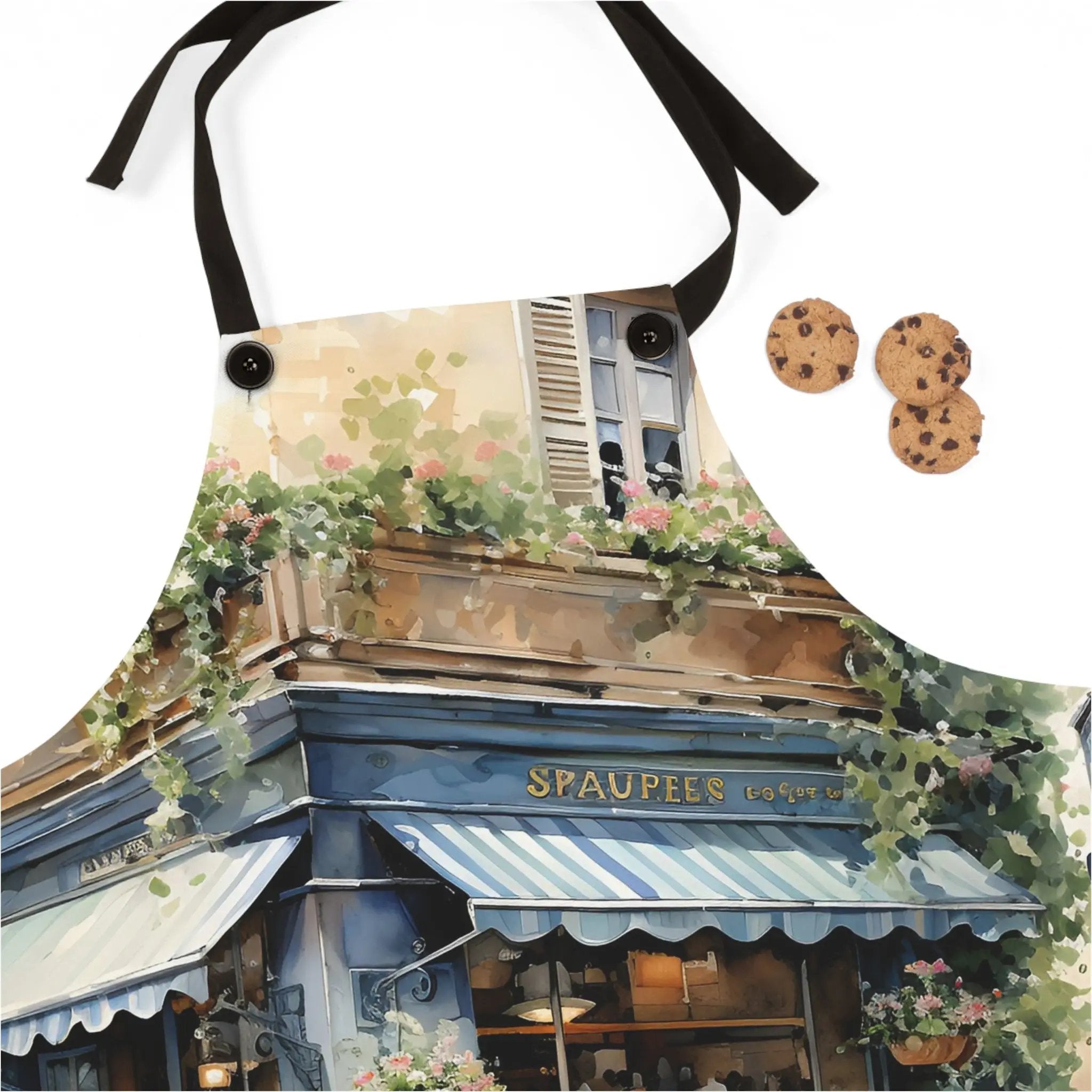 Chef Apron | an apron with a picture of a store front