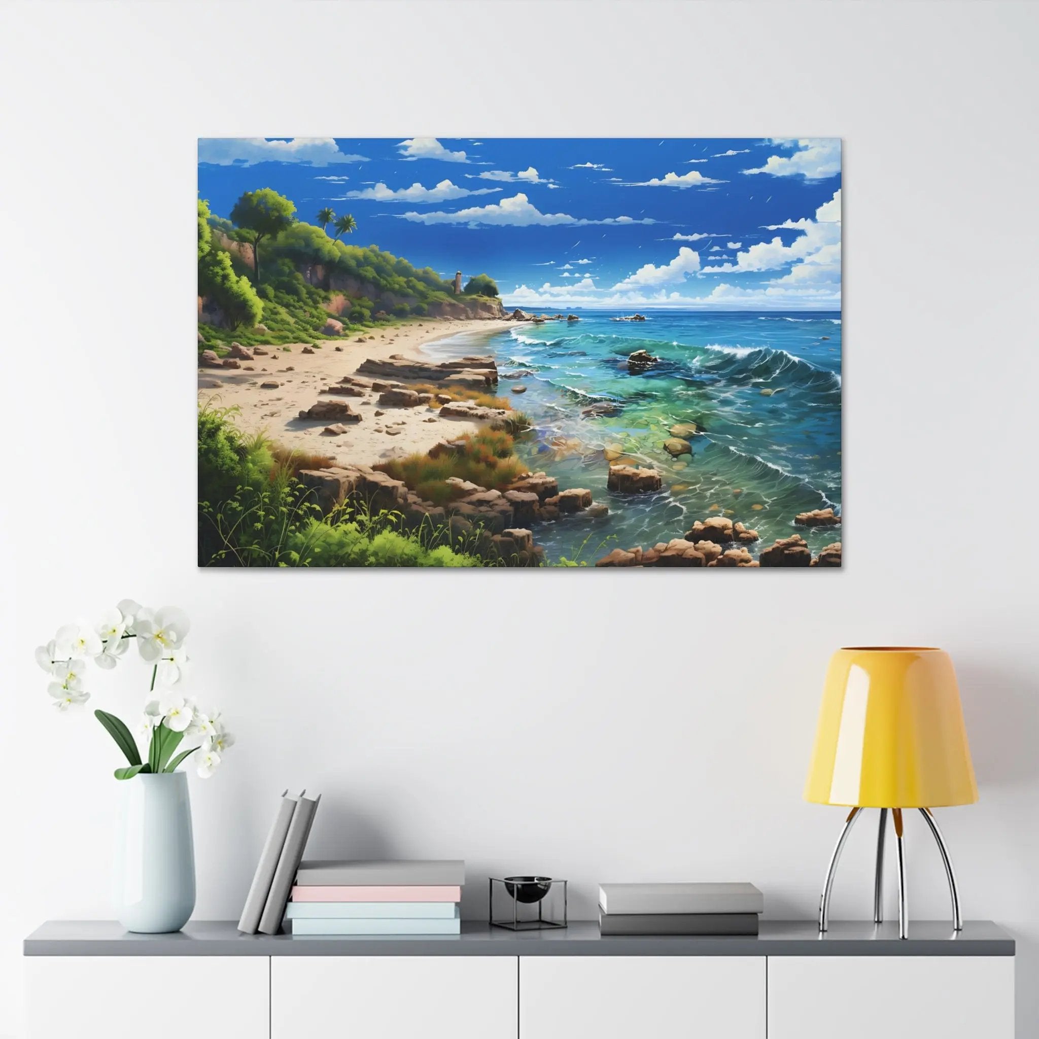 Canvas Gallery Wraps | Beach Seaside Landscape | Home Decor