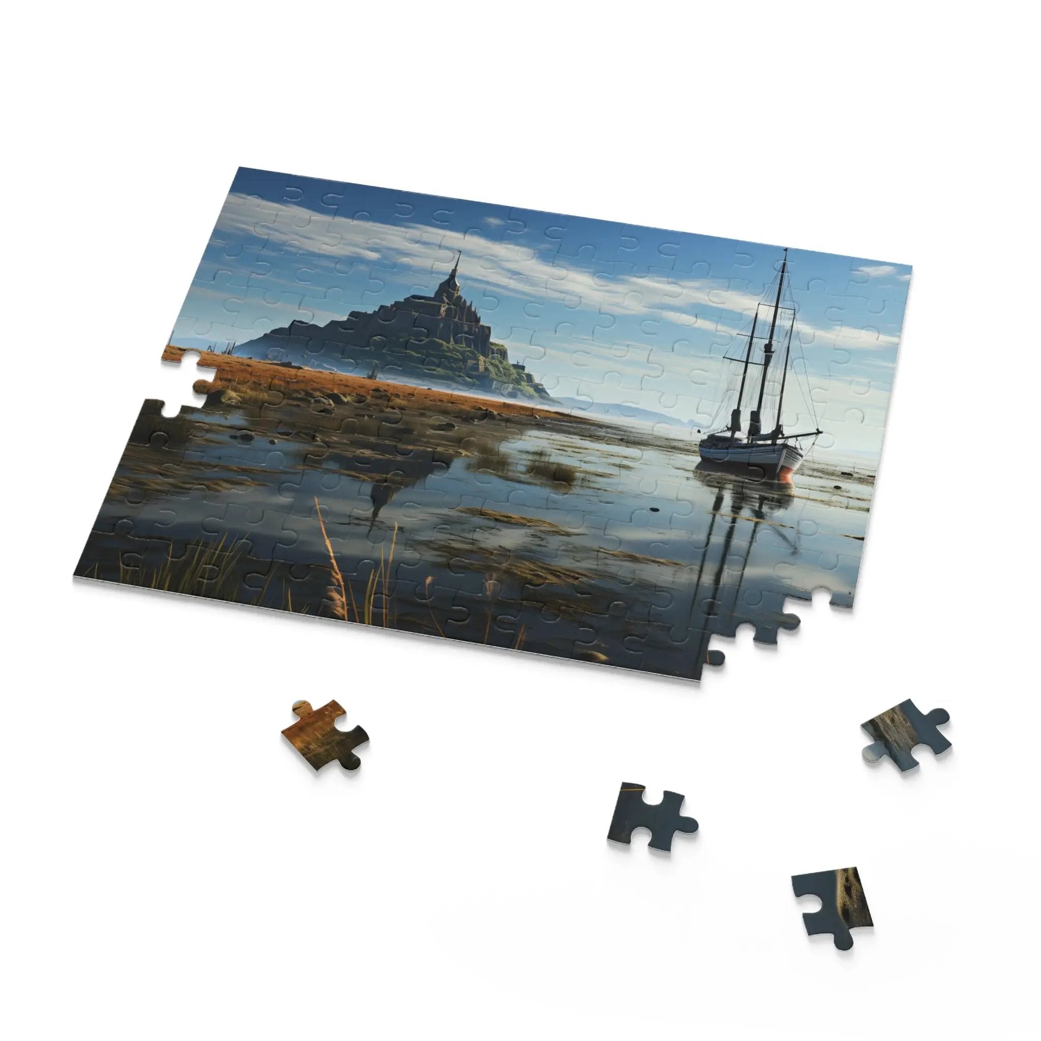 Jigsaw Puzzle | a jigsaw puzzle with a picture of a boat in the water