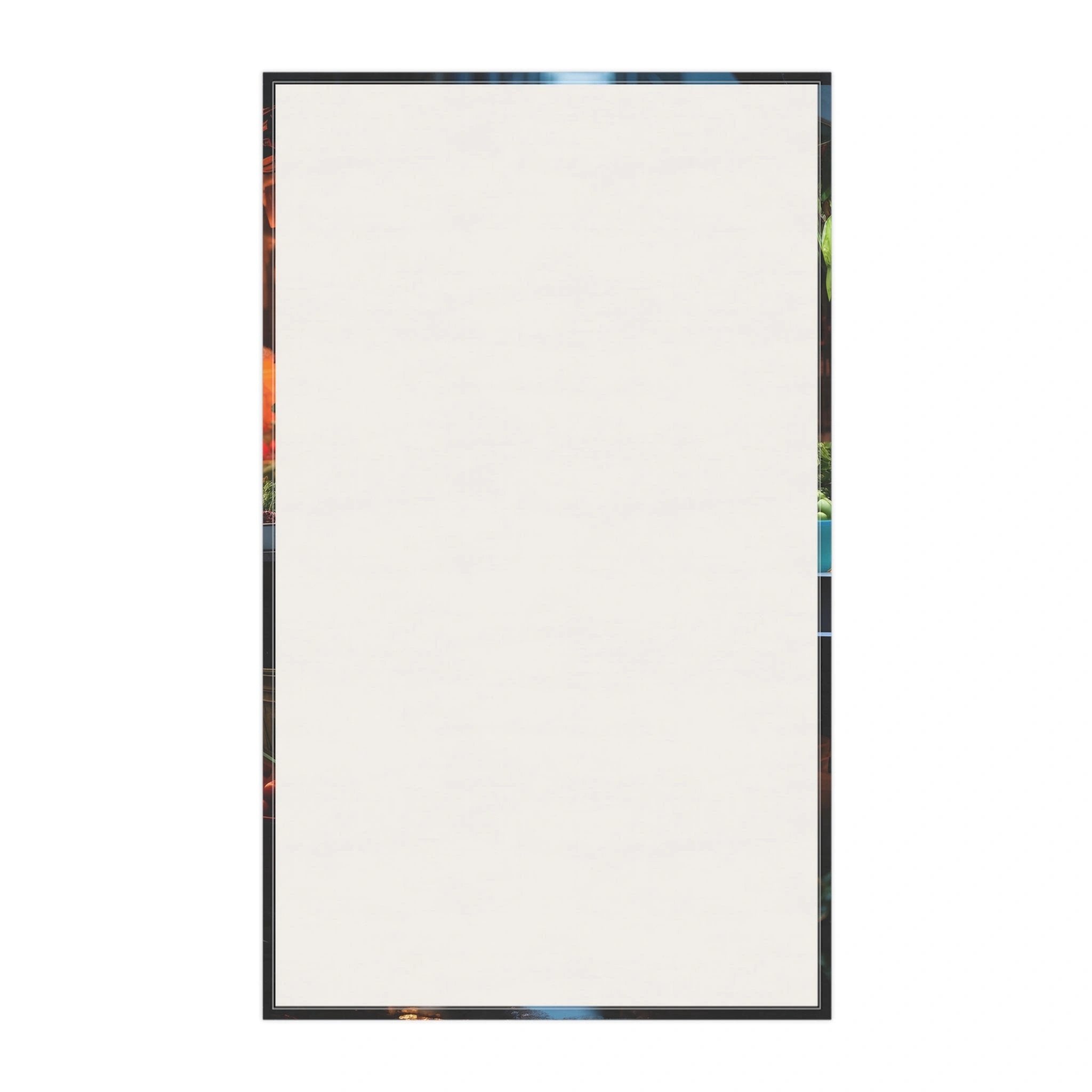 Kitchen Towel | a blank paper with a black border